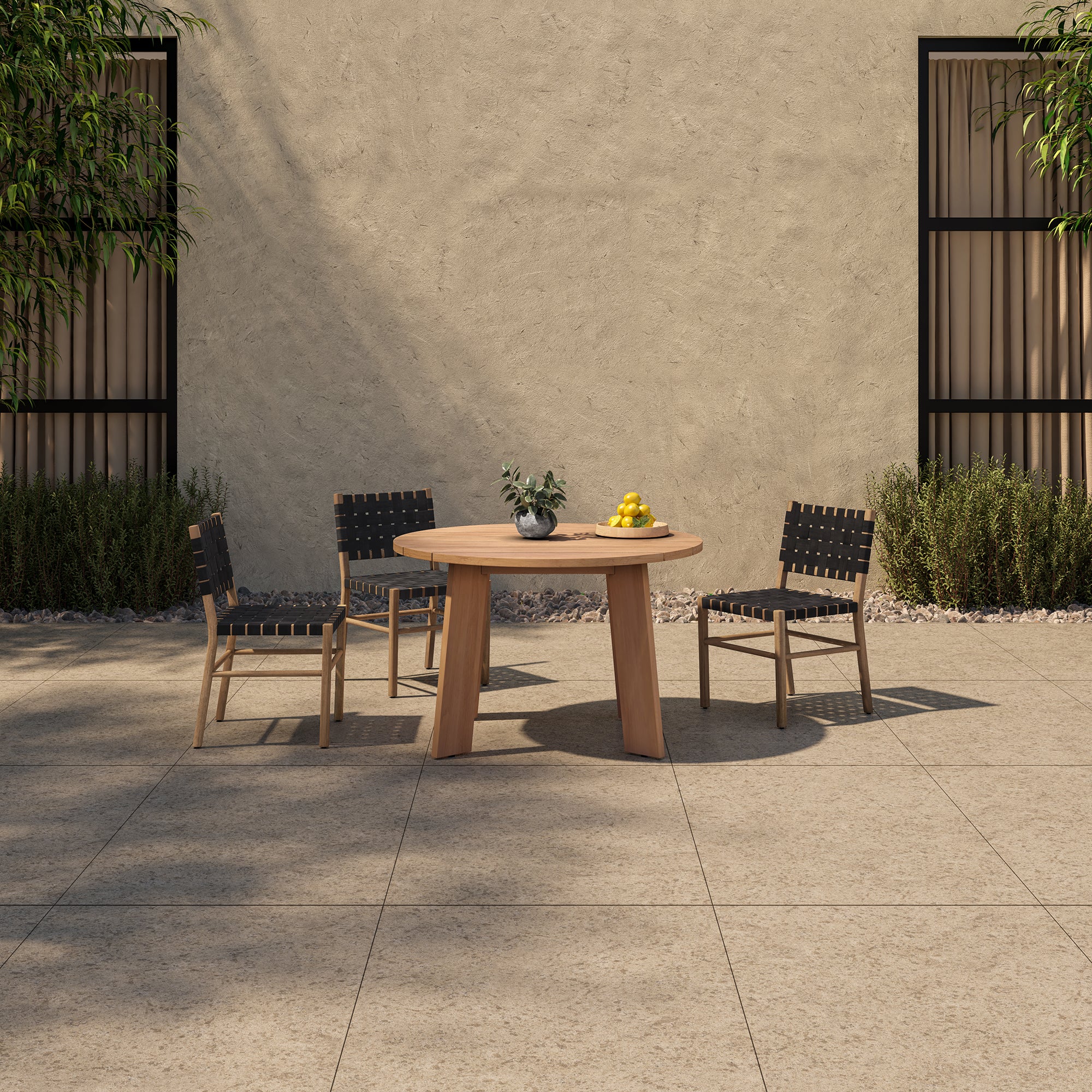 Delta Round Outdoor Dining Table FURNITURE - outdoor dining table Moe's Furniture