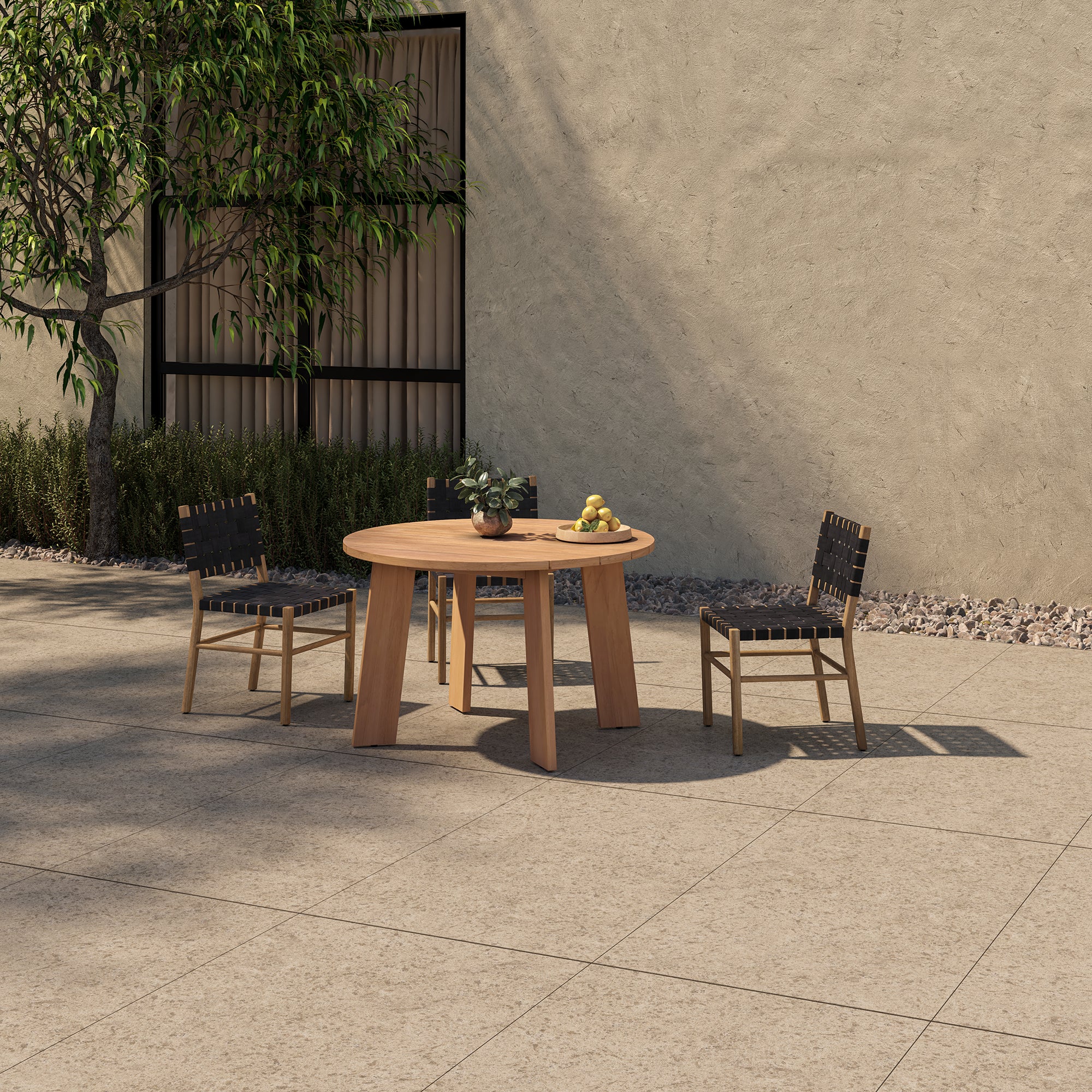 Delta Round Outdoor Dining Table FURNITURE - outdoor dining table Moe's Furniture
