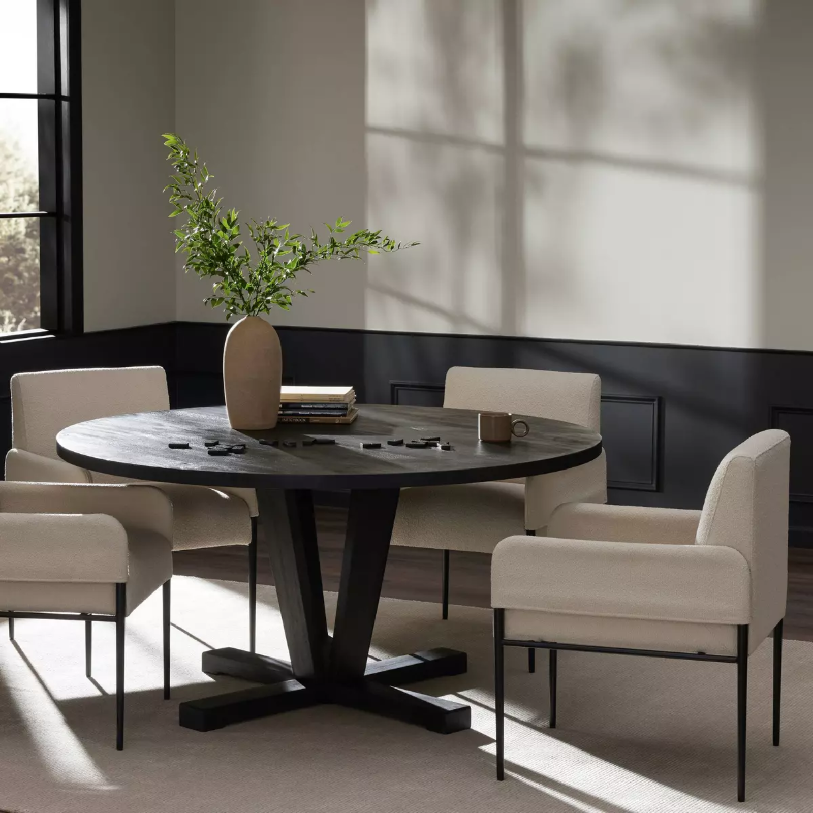 Callum Dining Table 9 - a - FURNITURE - dining tables - round Four Hands