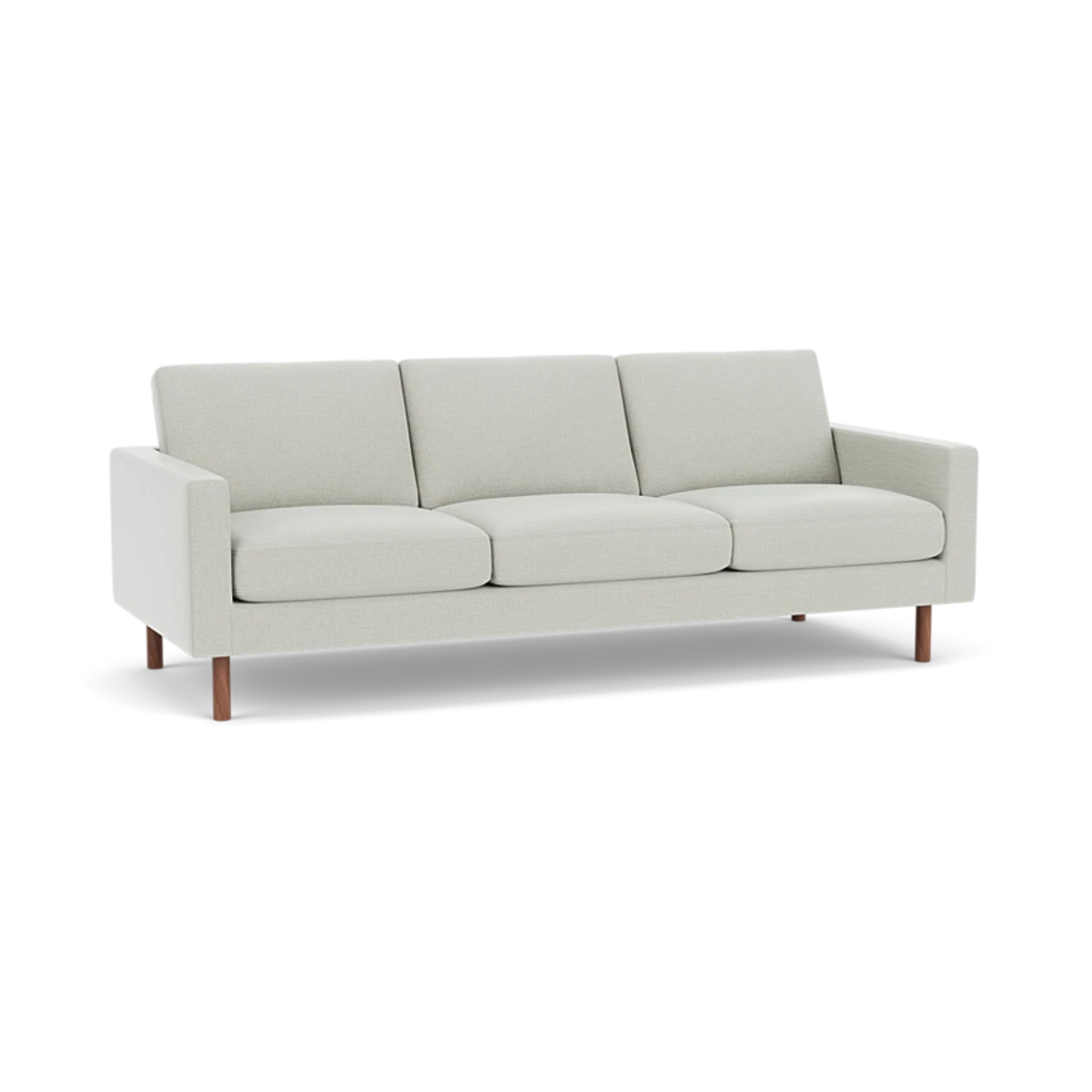 EQ3 Custom Fabric Joan 87" Sofa - Walnut Leg