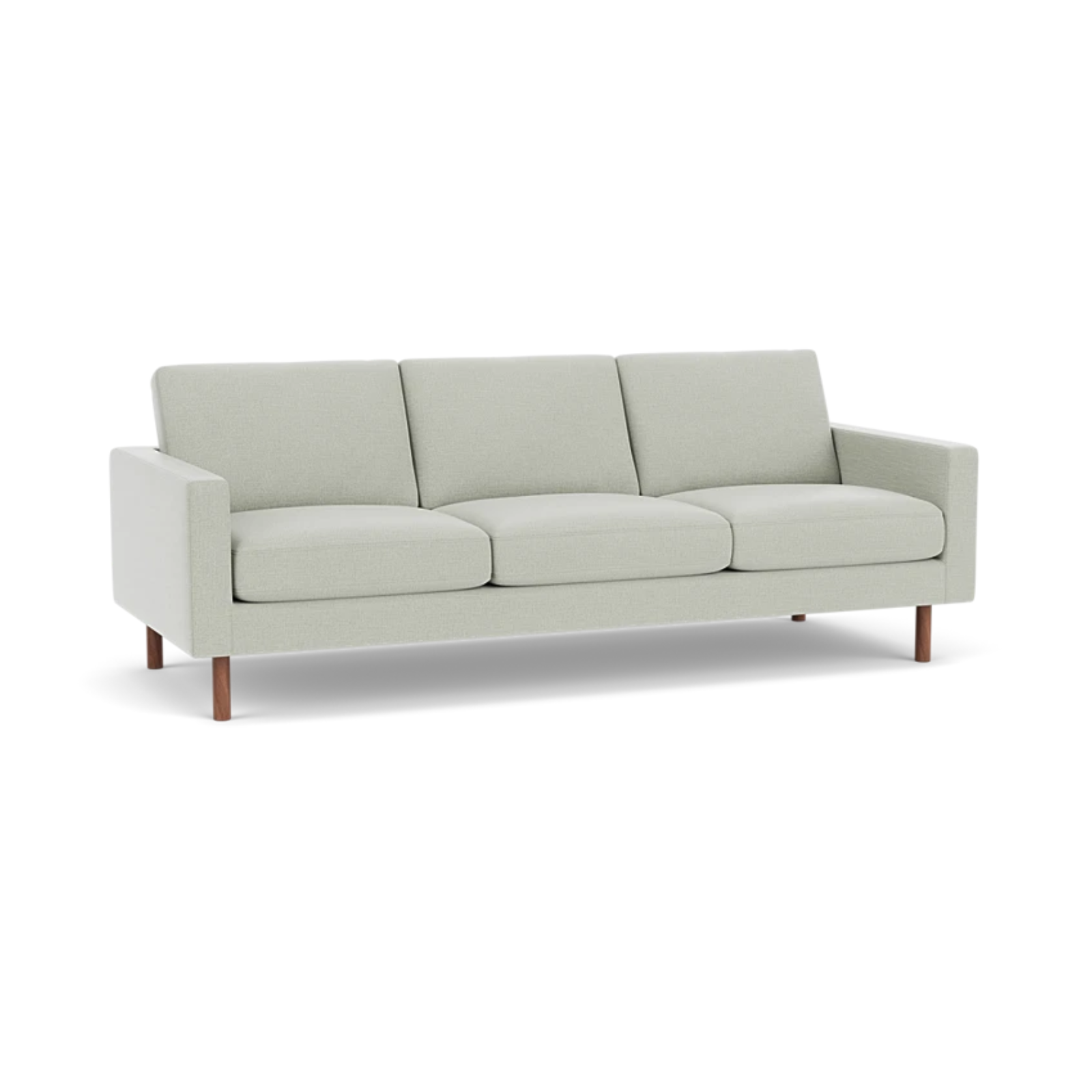 EQ3 Custom Fabric Joan 87" Sofa - Walnut Leg