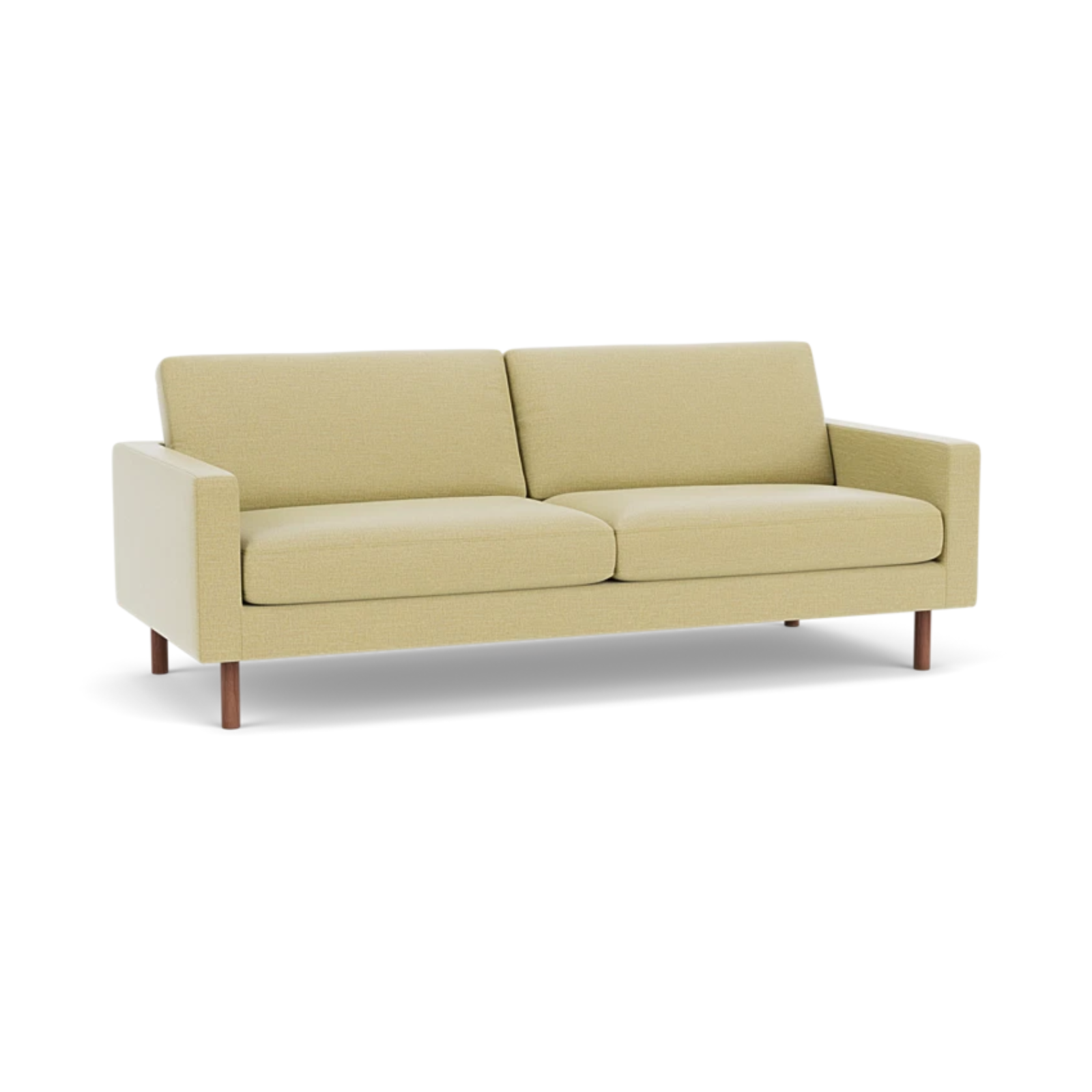 EQ3 Custom Fabric Joan 83" Sofa - Walnut Leg