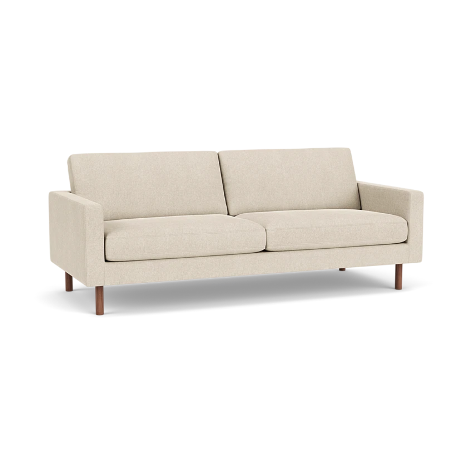 EQ3 Custom Fabric Joan 83" Sofa - Walnut Leg