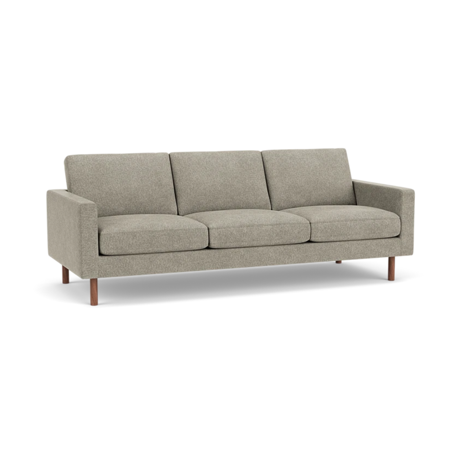 EQ3 Custom Fabric Joan 87" Sofa - Walnut Leg