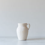 Textured Ceramic Small Vase with Handle - Off White - Rug & Weave