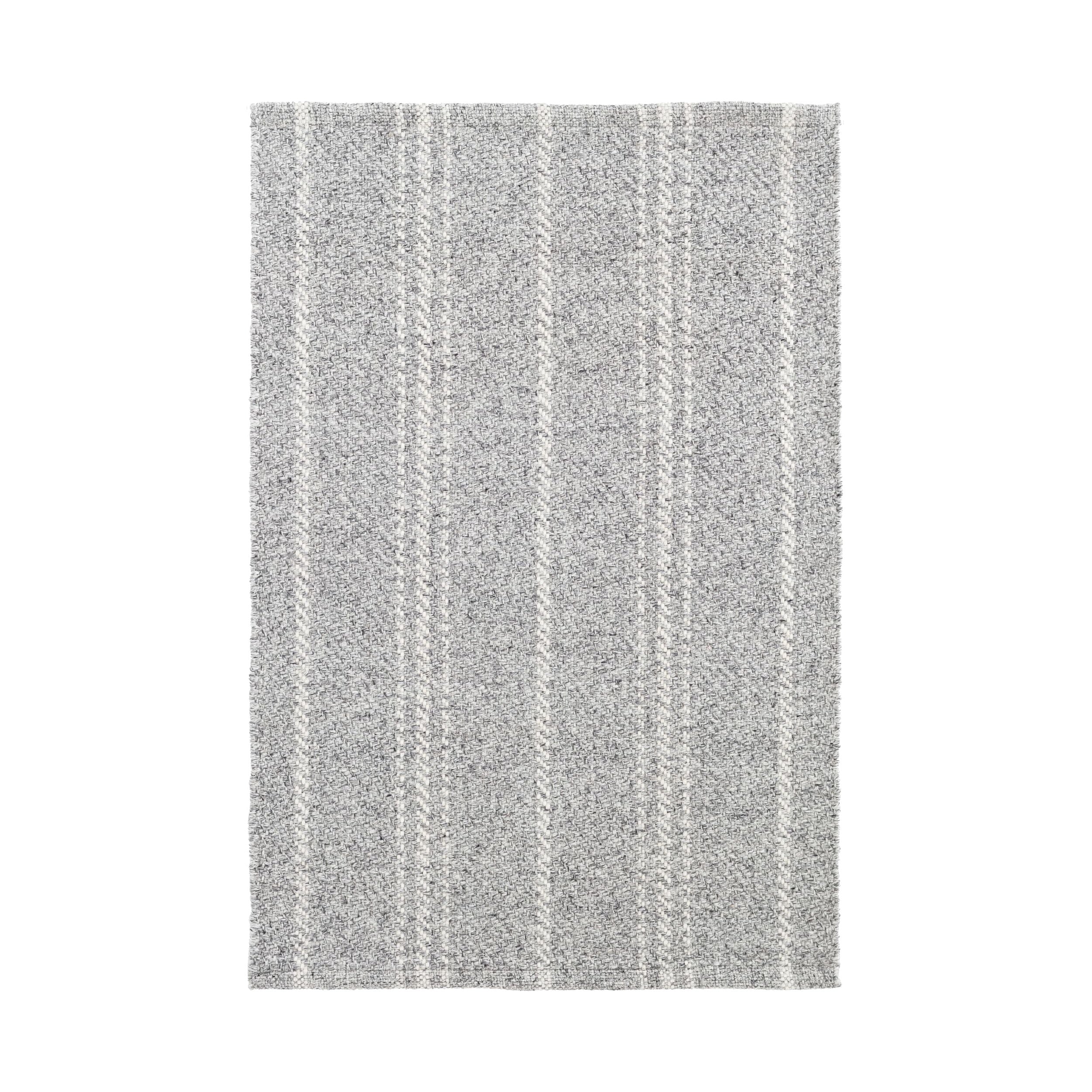 Melange Stripe Handwoven Indoor/Outdoor Rug, Grey/Ivory 2' x 3'