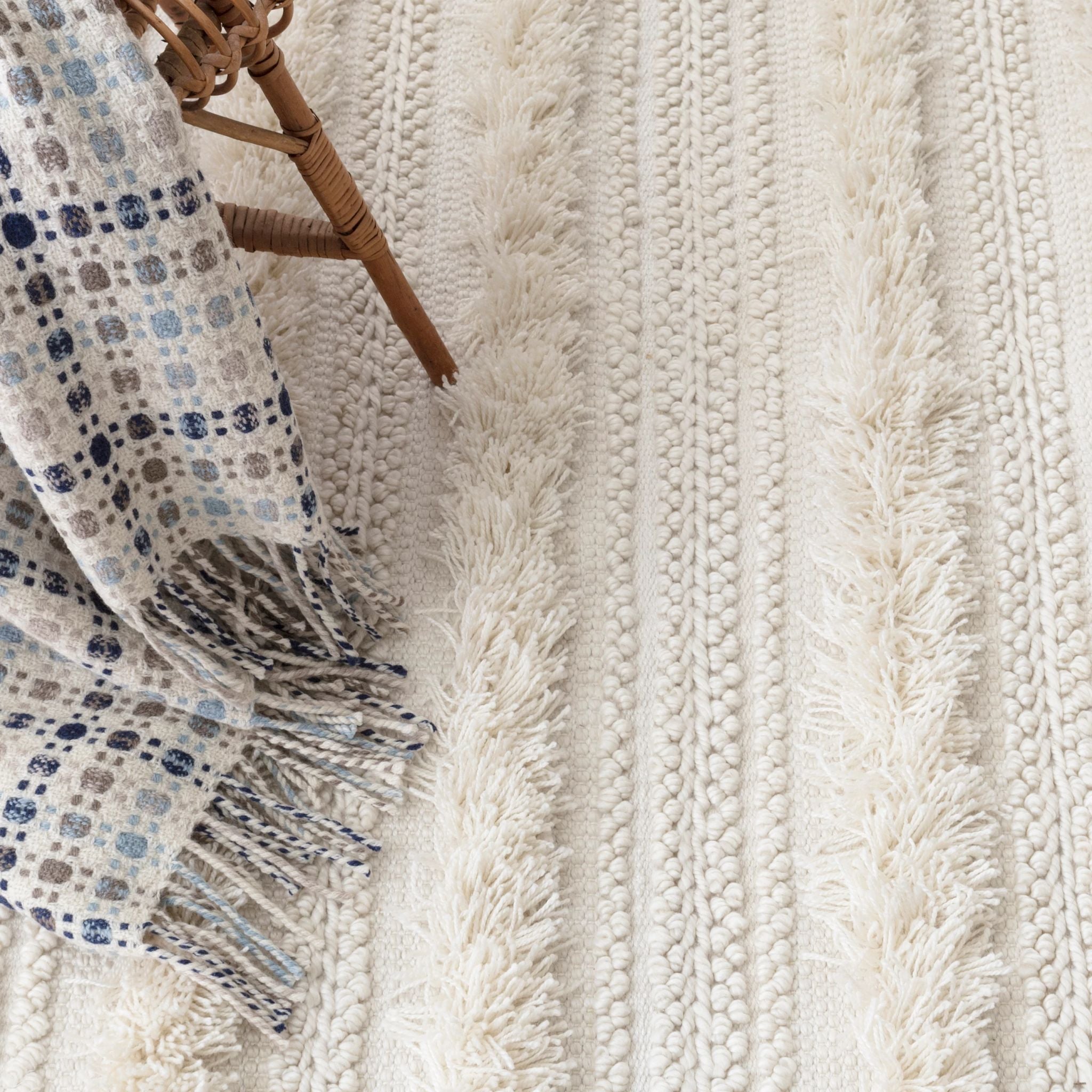 Zhara Stripe Handwoven Performance Rug RUGS - striped Dash & Albert