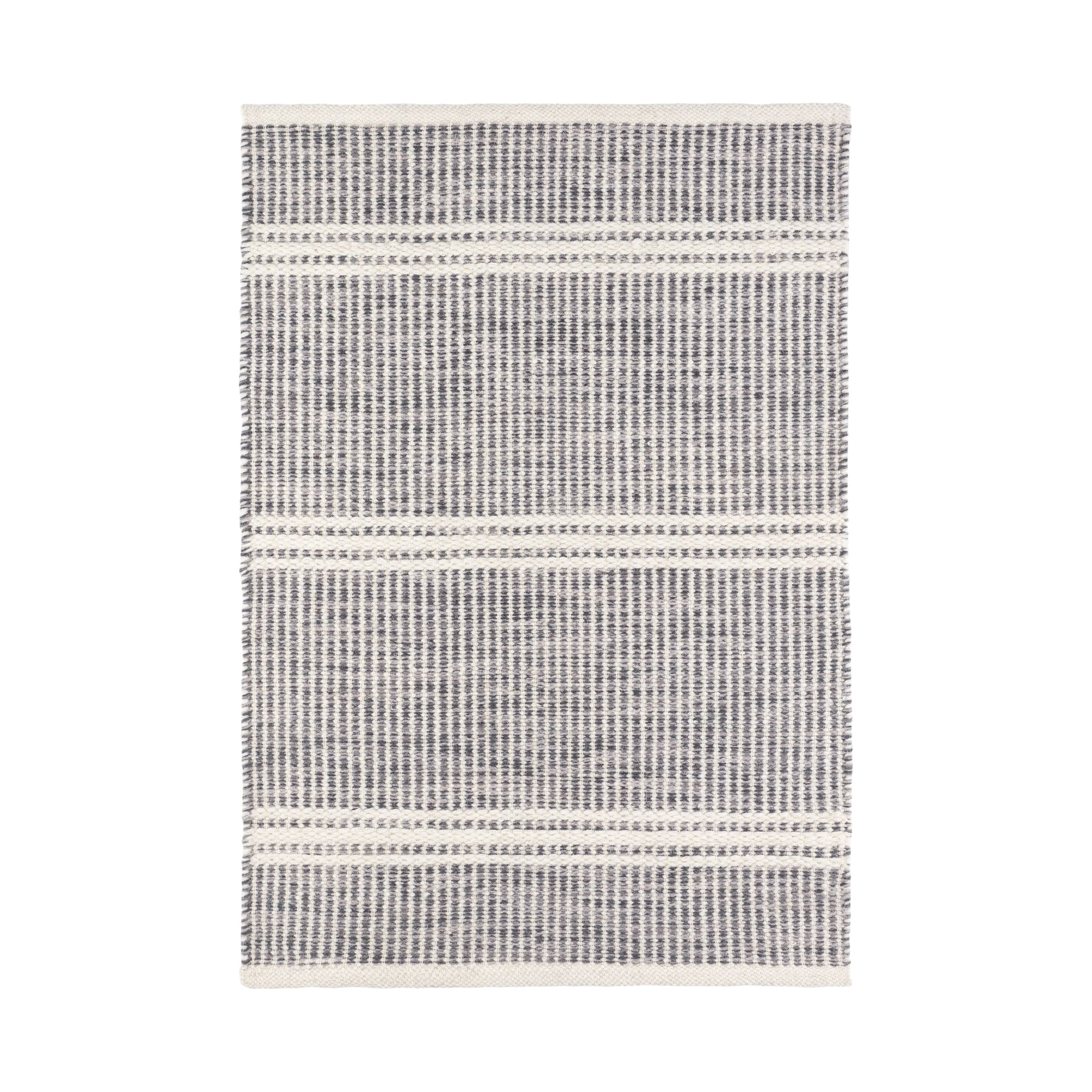 Malta Handwoven Wool Rug, Grey 2' x 3'