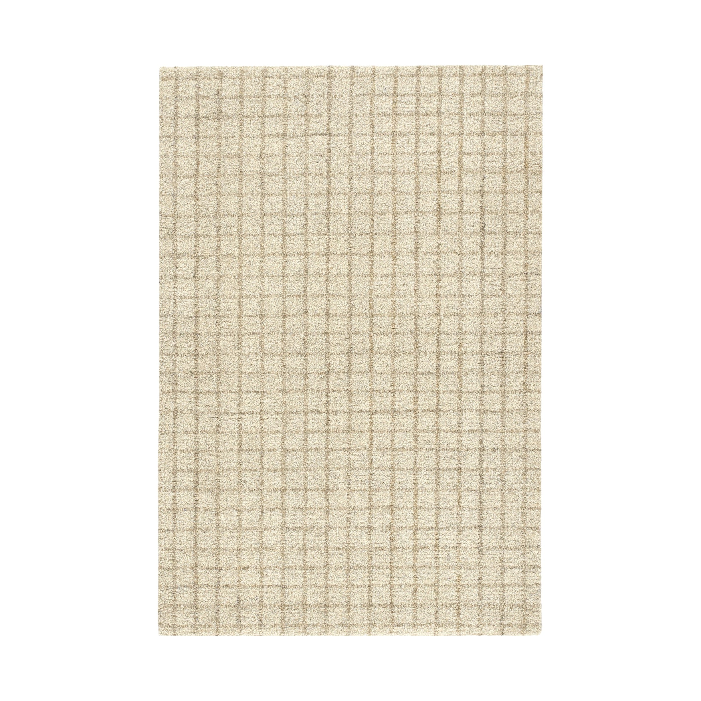 Conall Hand Micro Hooked Wool Rug, Natural 2' x 3'