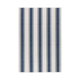 Awning Stripe Machine Washable Rug RUGS - washable Dash & Albert Blue 2' x 3'