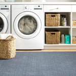 Herringbone Machine Washable Rug swedish blue RUGS - washable Dash & Albert