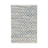 Melange Diamond Handwoven Cotton Rug RUGS - cotton Dash & Albert Blue 2' x 3'