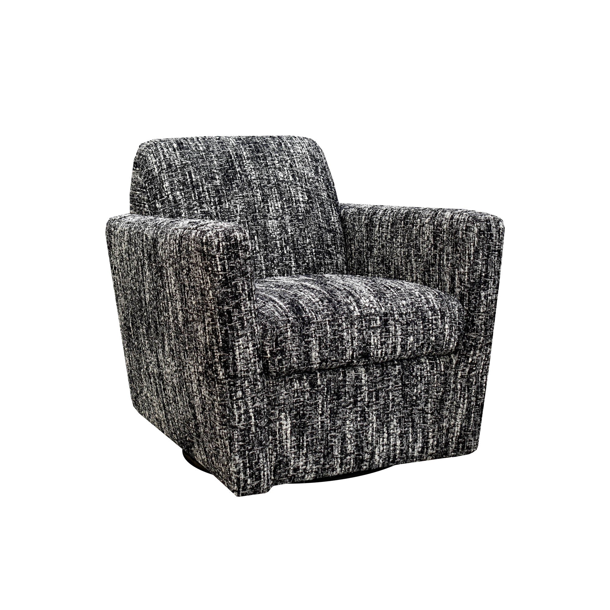 Calder Swivel Club Chair FURNITURE - club chairs LH IMPORTS Chanel Black