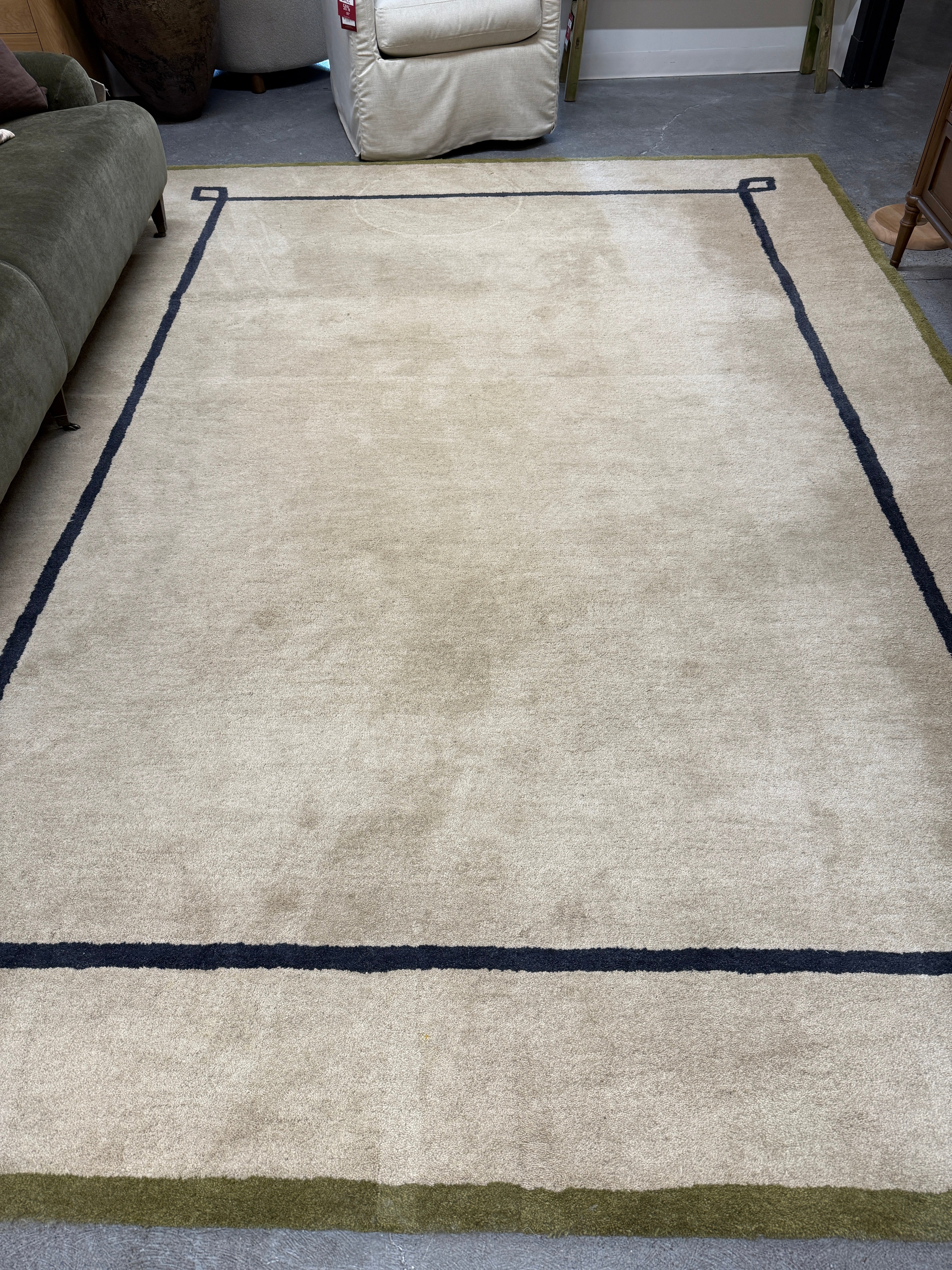FLOOR MODEL - Nate Berkus Serge Bordered Wool Cozy Area Rug - 8'6" x 11'6" RUGS - floor model Dash & Albert
