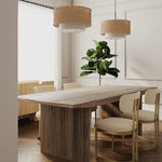 Tangence Walnut Dining Table FURNITURE - dining table Union Home