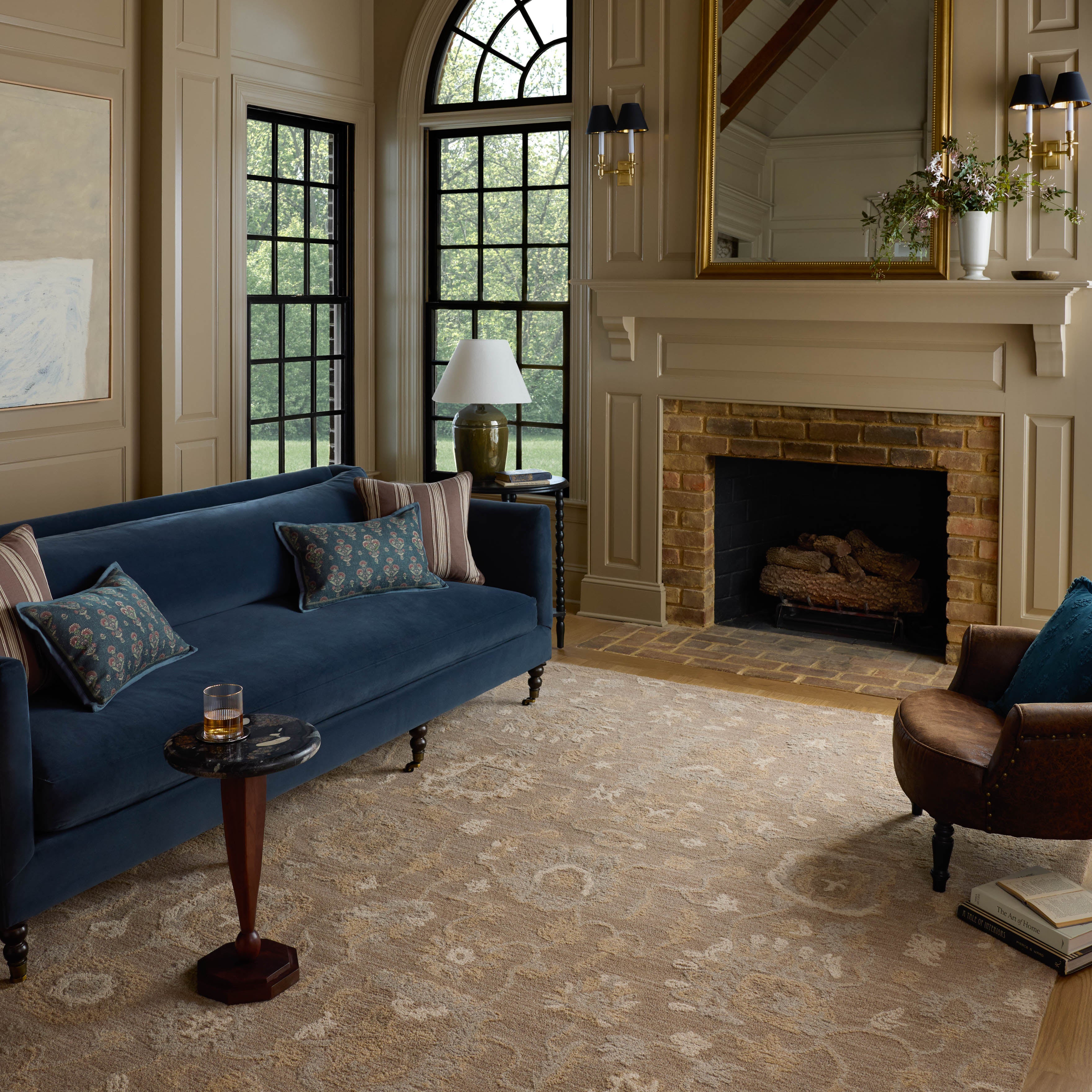 Chris Loves Julia x Loloi Dorothea Bark / Stone Rug RUGS - wool Loloi