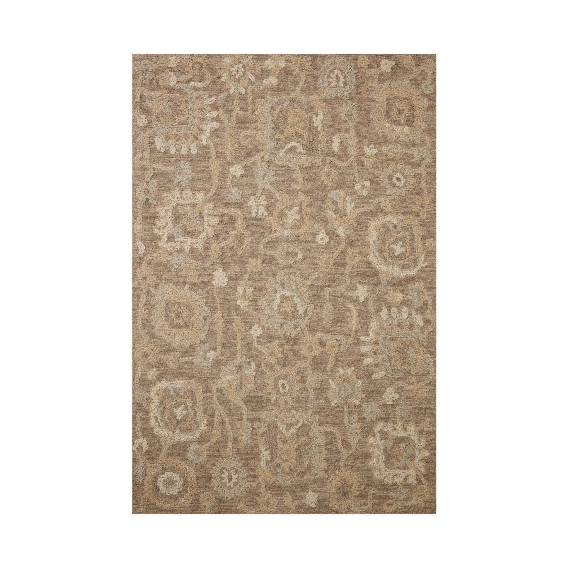 Chris Loves Julia x Loloi Dorothea Bark / Stone Rug RUGS - wool Loloi