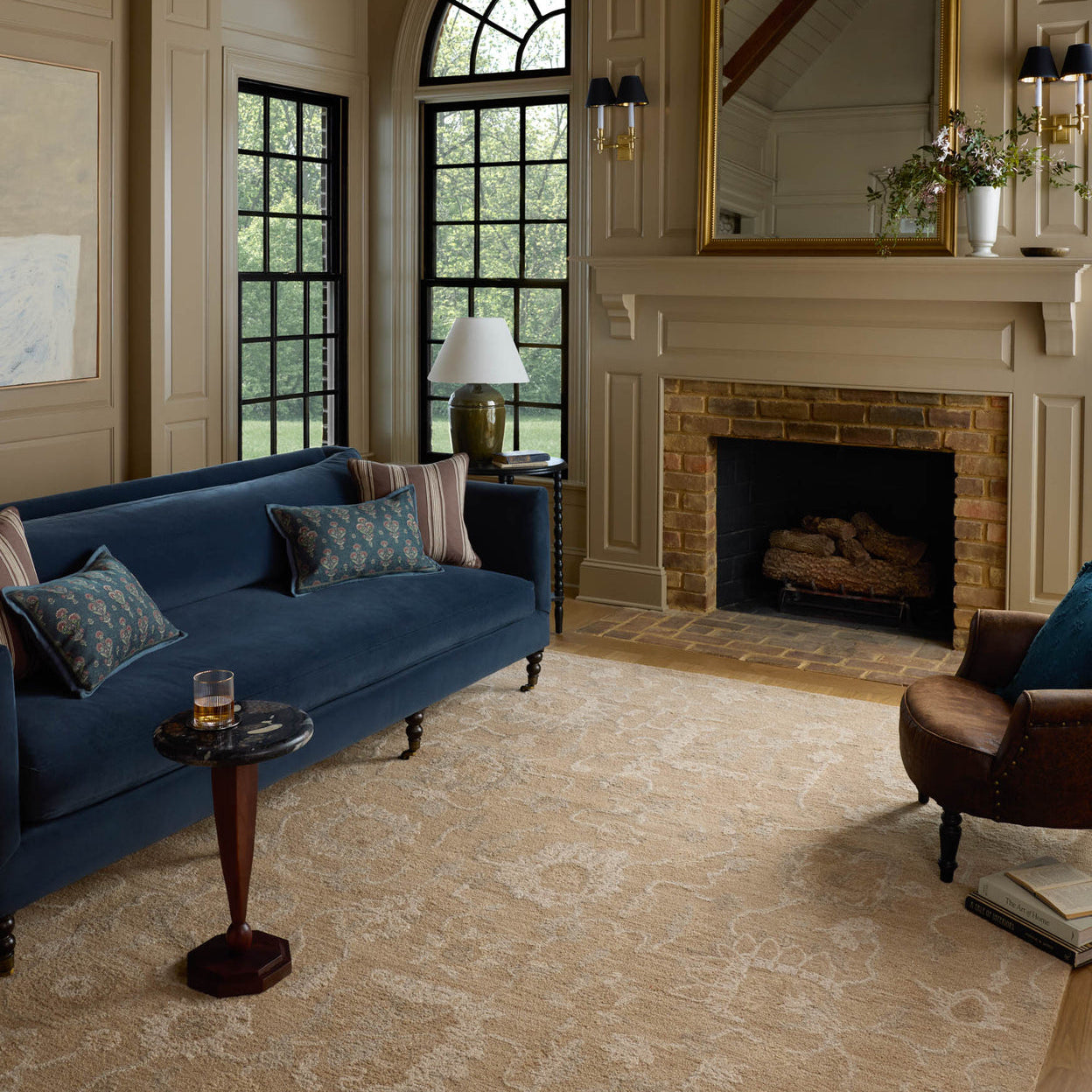 Chris Loves Julia x Loloi Dorothea Sand / Pebble Rug RUGS - wool Loloi