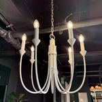 FLOOR MODEL - Cate Chandelier - Gesso White LIGHTING - floor model Hudson Valley Lighting