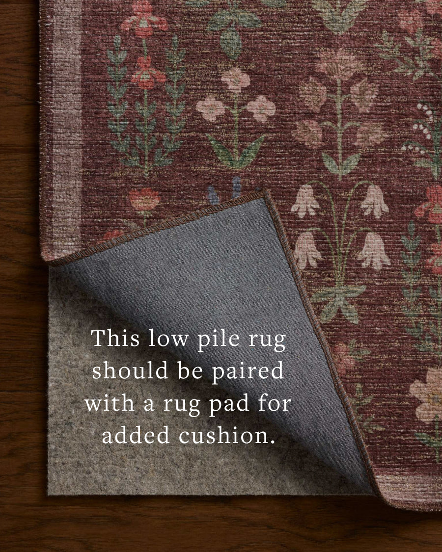 Rifle Paper Co. x Loloi Edinburgh Merlot / Multi Rug RUGS - jute Loloi 18" x 18"