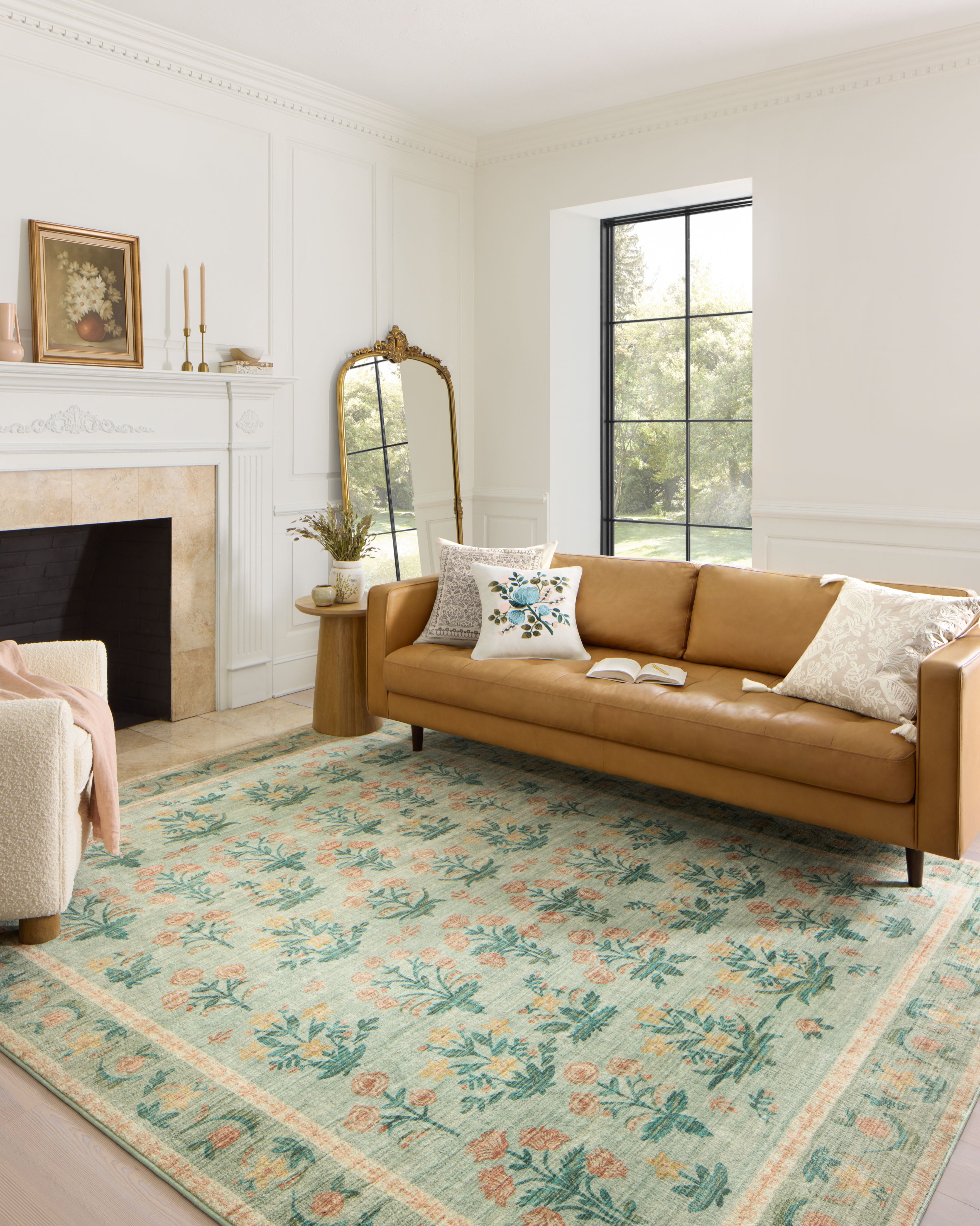 Rifle Paper Co. X Loloi/ Eden Mughal Rose Blush Rug 0-RUGS-patterned Loloi