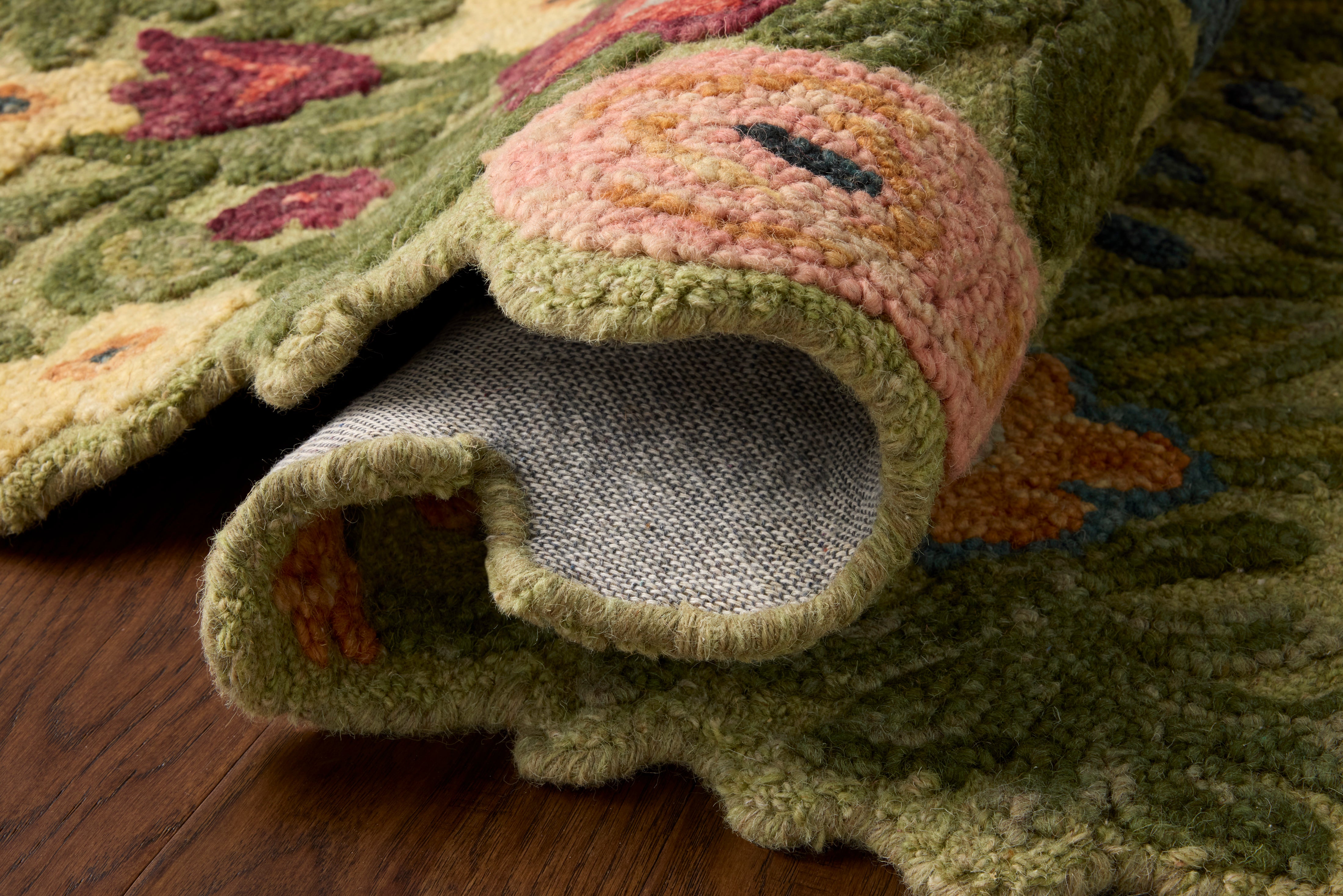 Rifle Paper Co. x Loloi Edith Green / Multi Rug RUGS - wool Loloi 18" x 18"