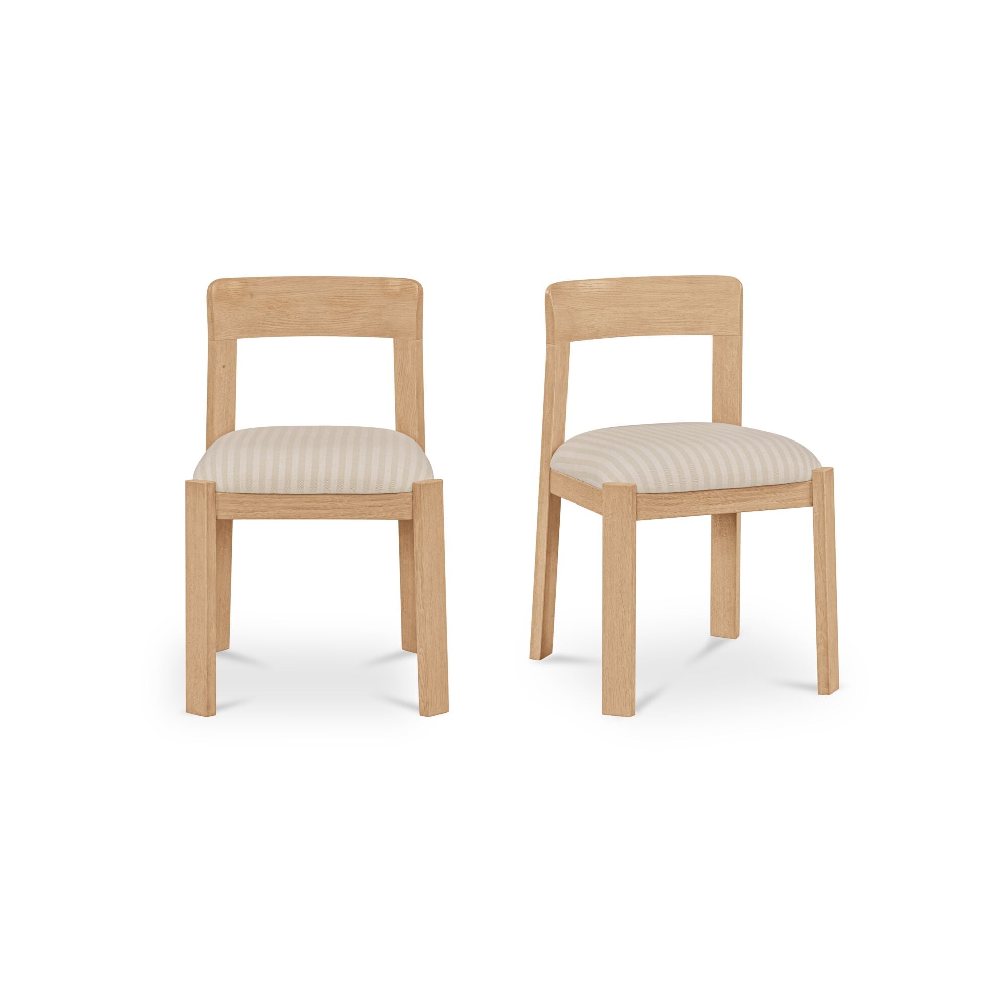 Ollie Dining Chair - Set of 2, Neutral Stripe