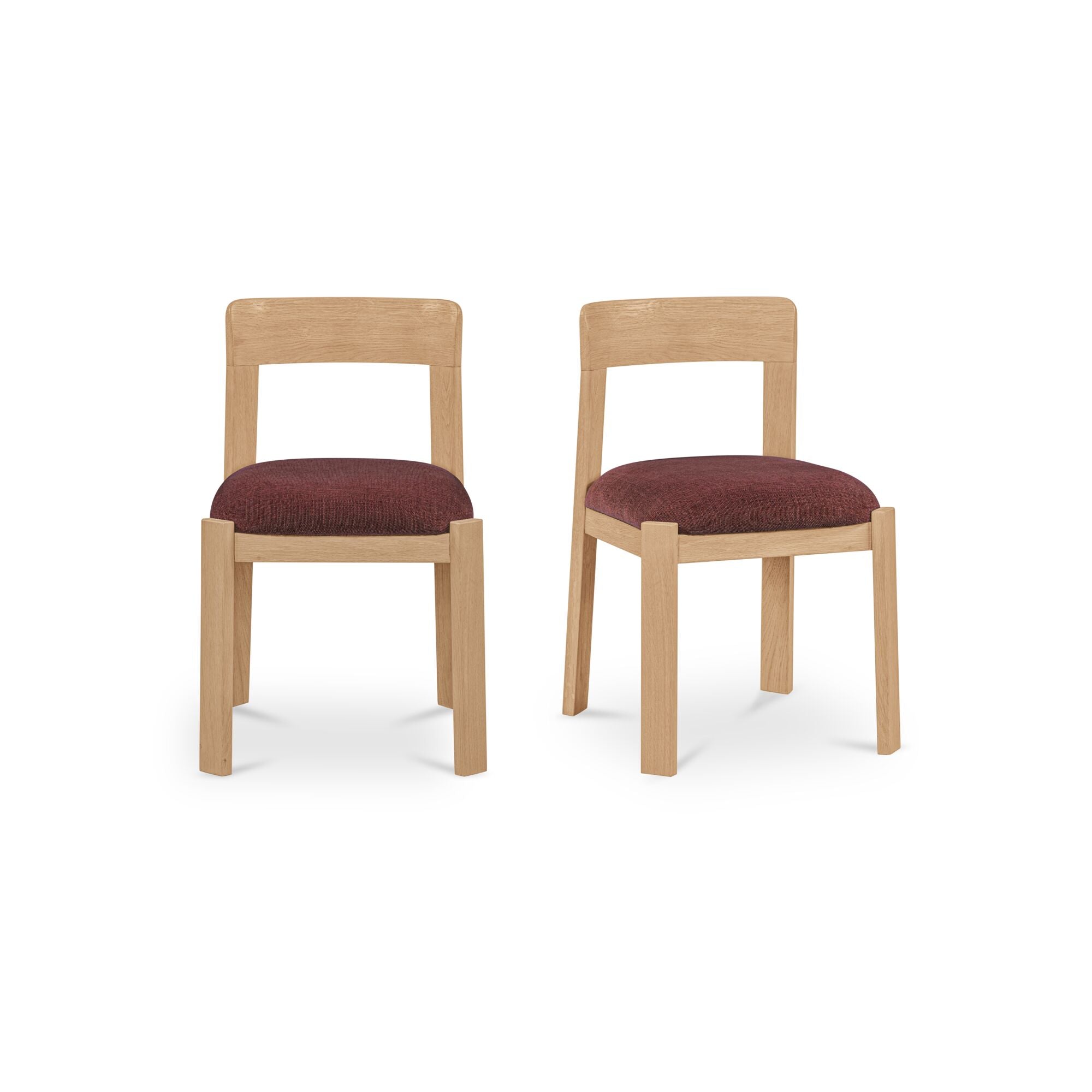 Ollie Dining Chair - Set of 2, Berry
