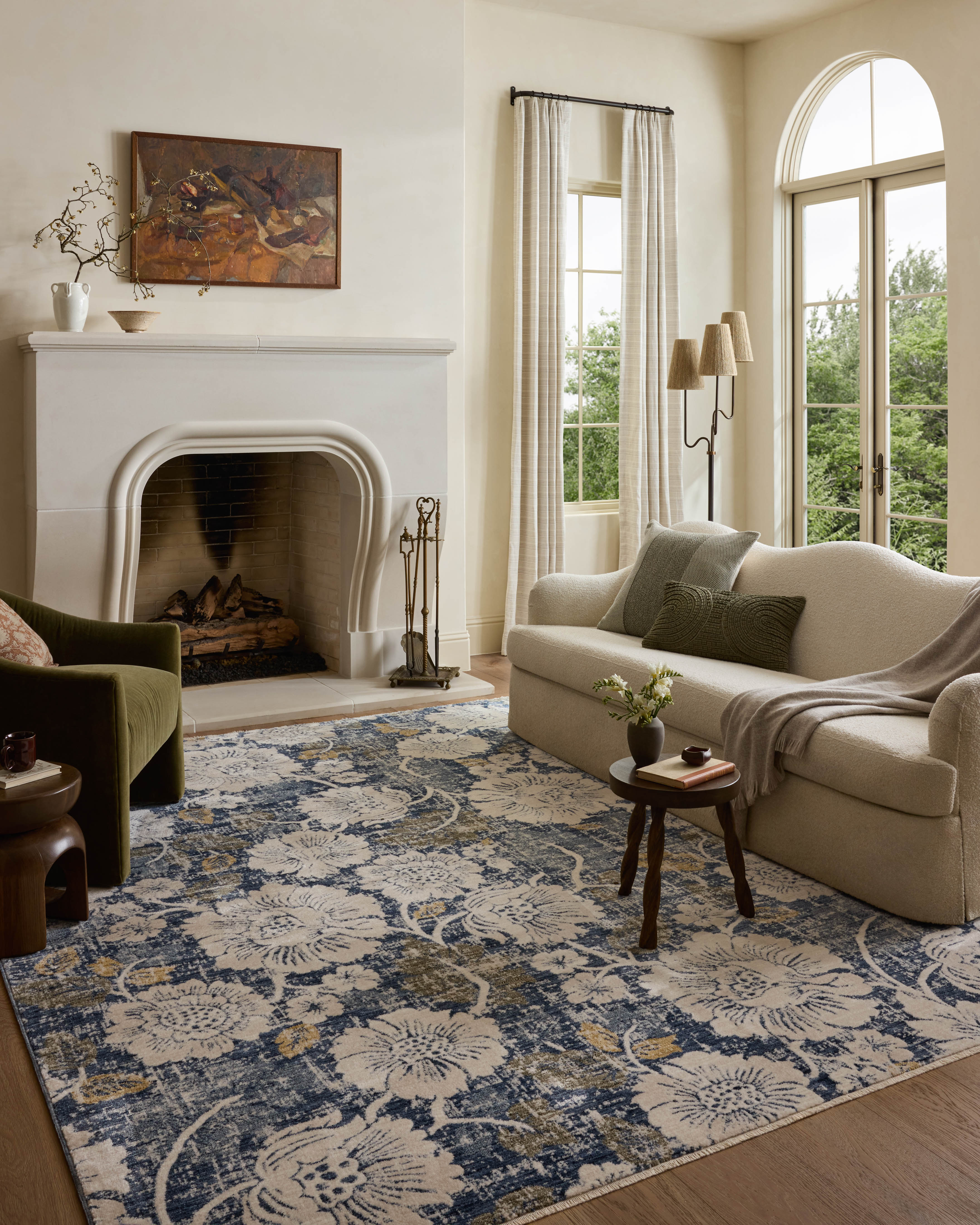 Loloi Eileen Denim / Natural Rug RUGS - synthetic Loloi 18" x 18" sample
