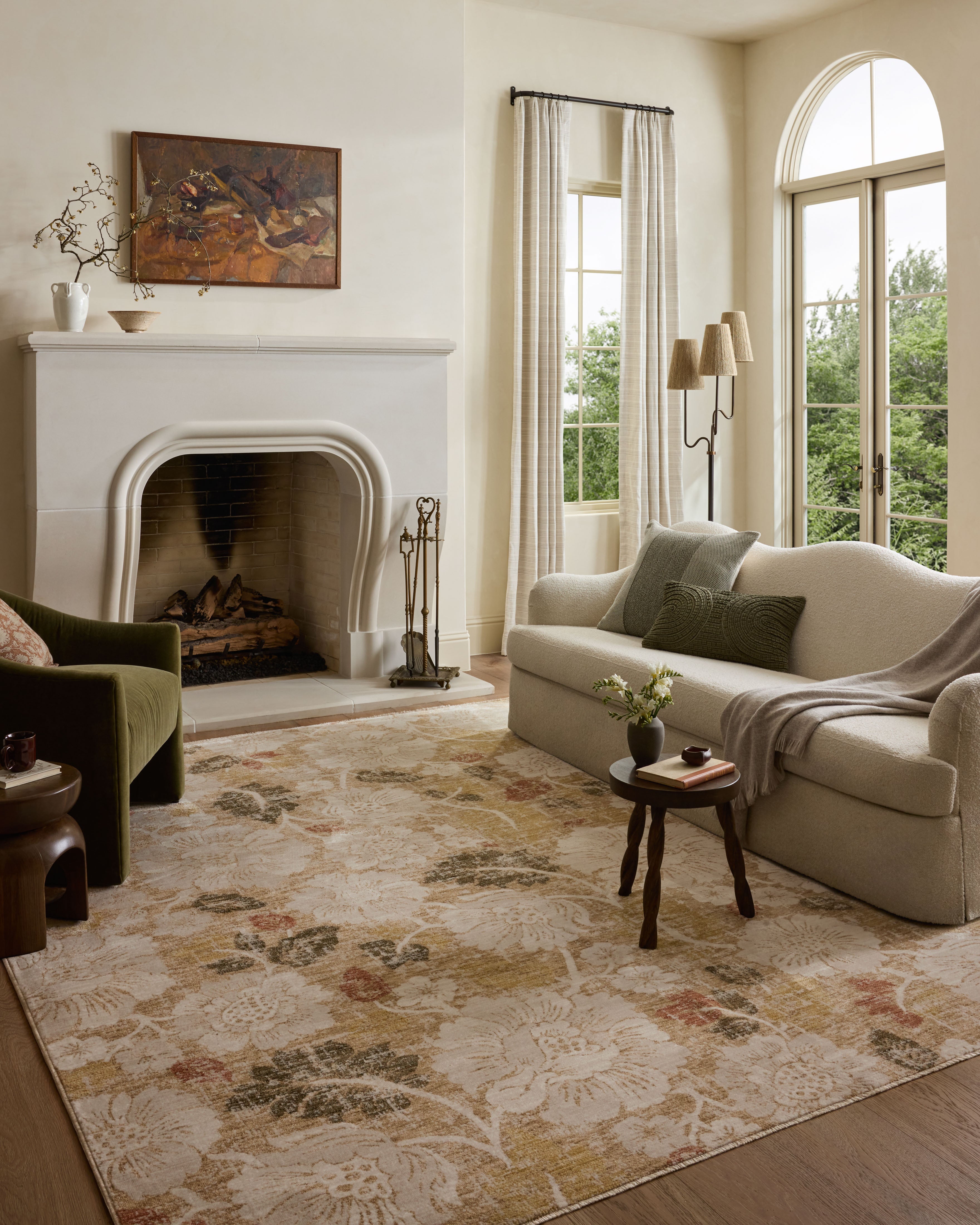 Loloi Eileen Natural / Multi Rug RUGS - synthetic Loloi 18" x 18" sample
