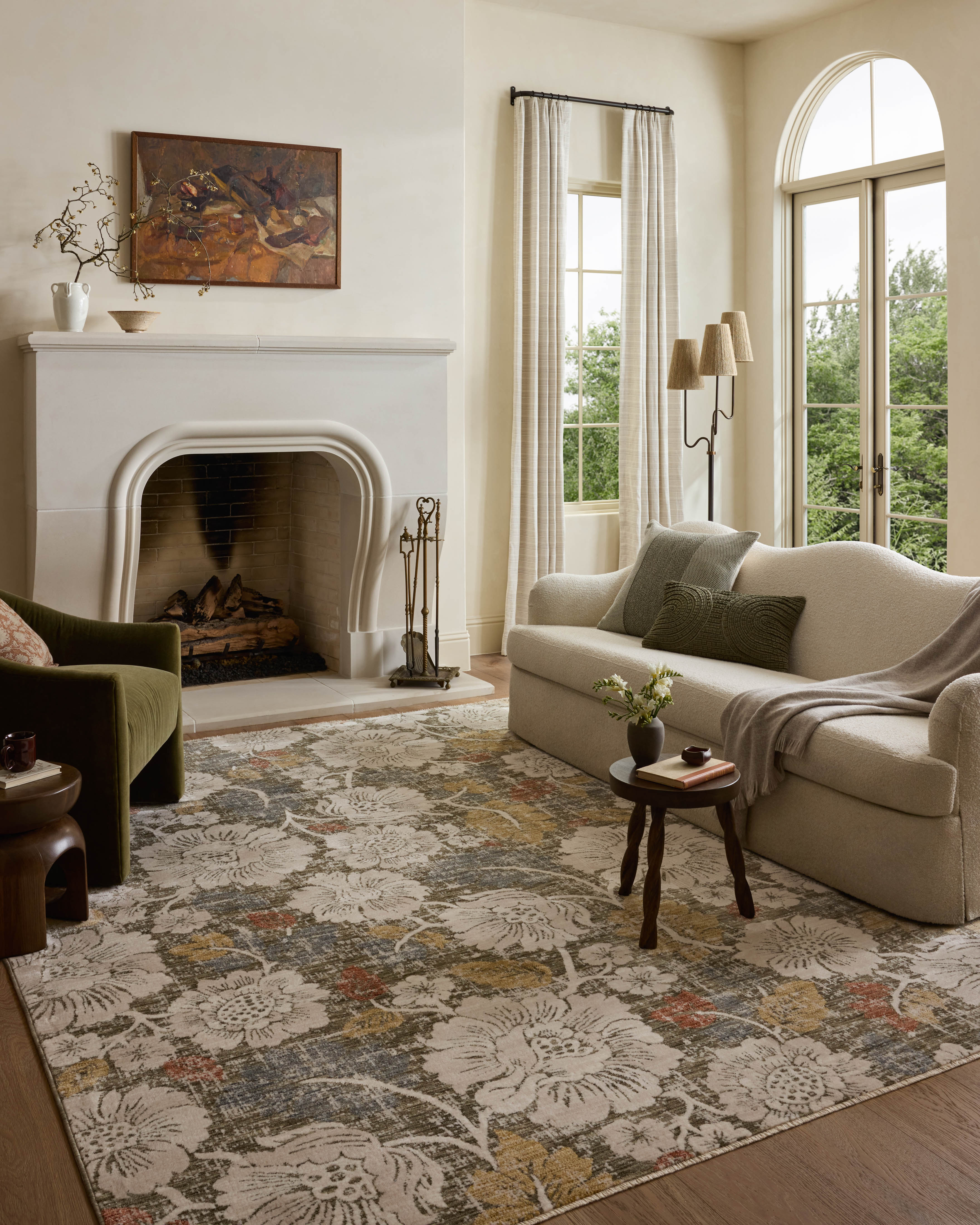 Loloi Eileen Olive / Multi Rug RUGS - synthetic Loloi 18" x 18" sample