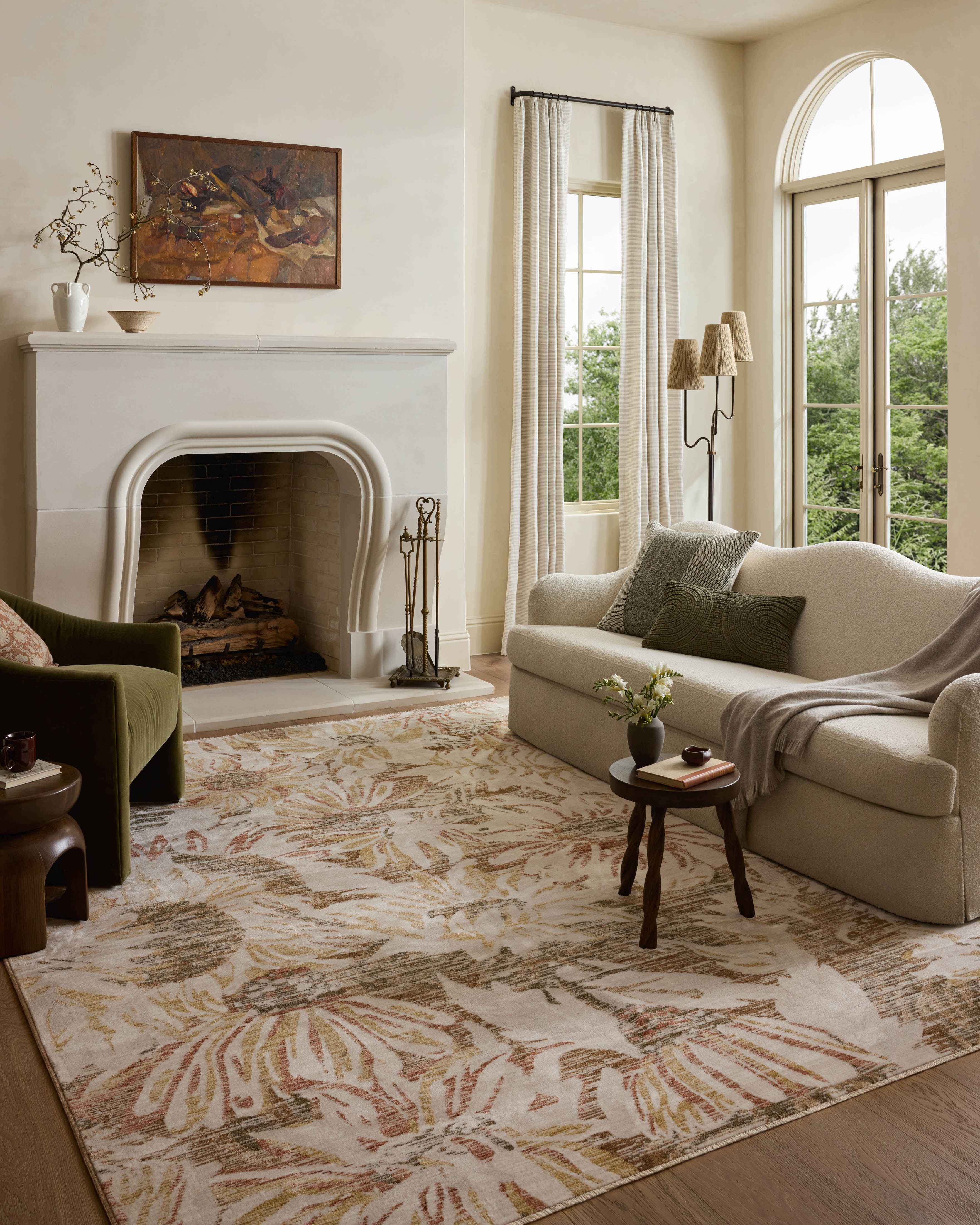 Loloi Eileen Natural / Spice Rug RUGS - synthetic Loloi 18" x 18" sample