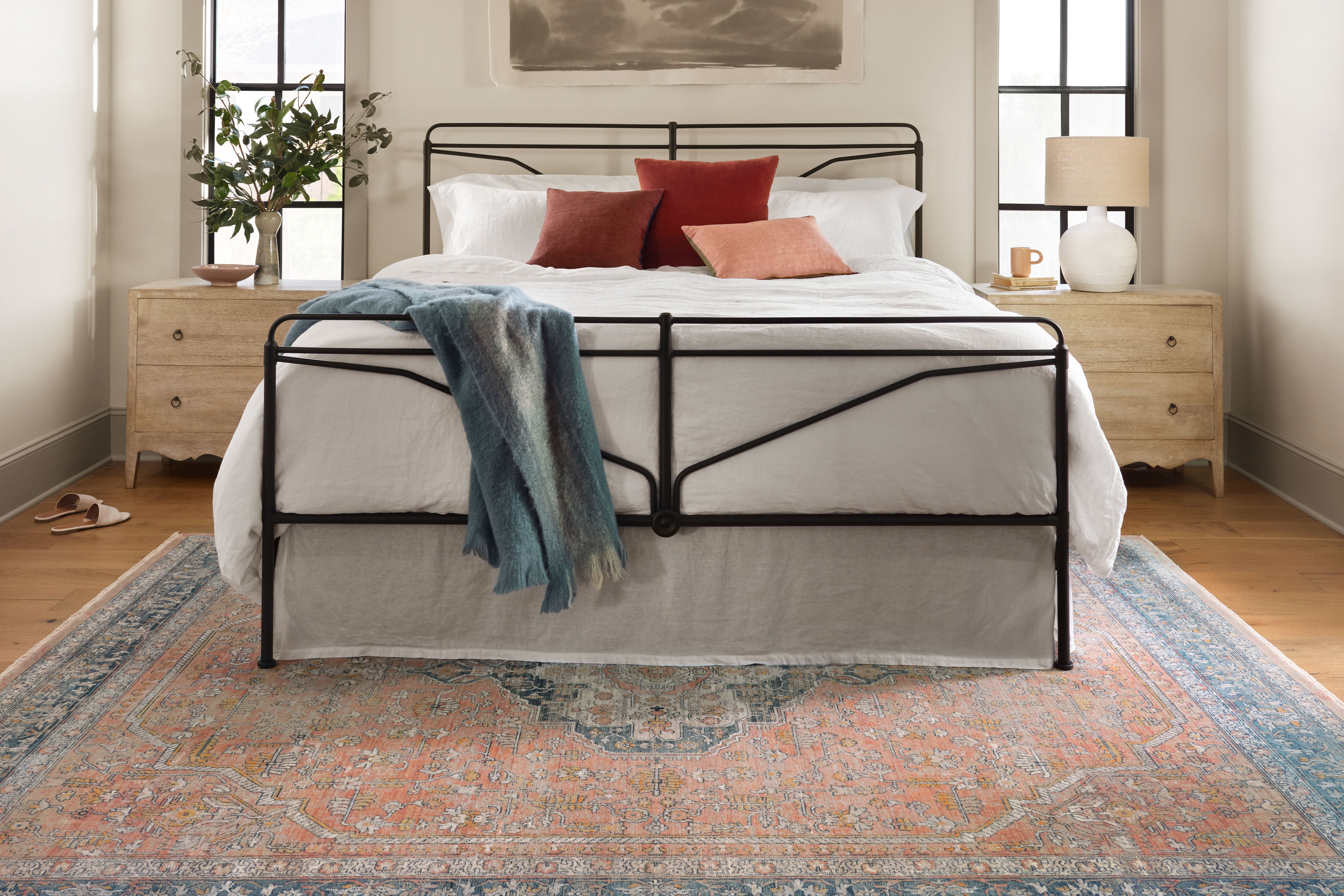 Magnolia Home By Joanna Gaines x Loloi Elise Coral / Blue Rug RUGS - synthetic Loloi
