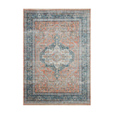 Magnolia Home By Joanna Gaines x Loloi Elise Coral / Blue Rug RUGS - synthetic Loloi 18" x 18"
