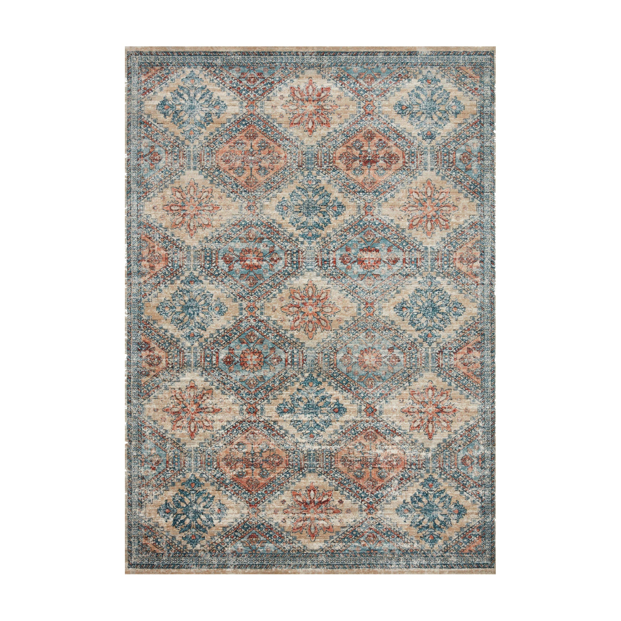 Magnolia Home By Joanna Gaines x Loloi Elise Multi / Blue Rug RUGS - synthetic Loloi 18" x 18"