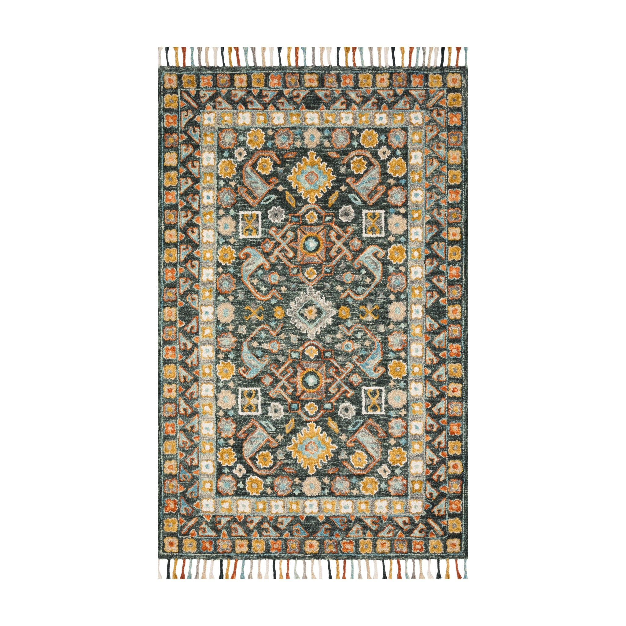 Loloi Elka Denim / Multi Rug RUGS - wool Loloi 18" x 18"