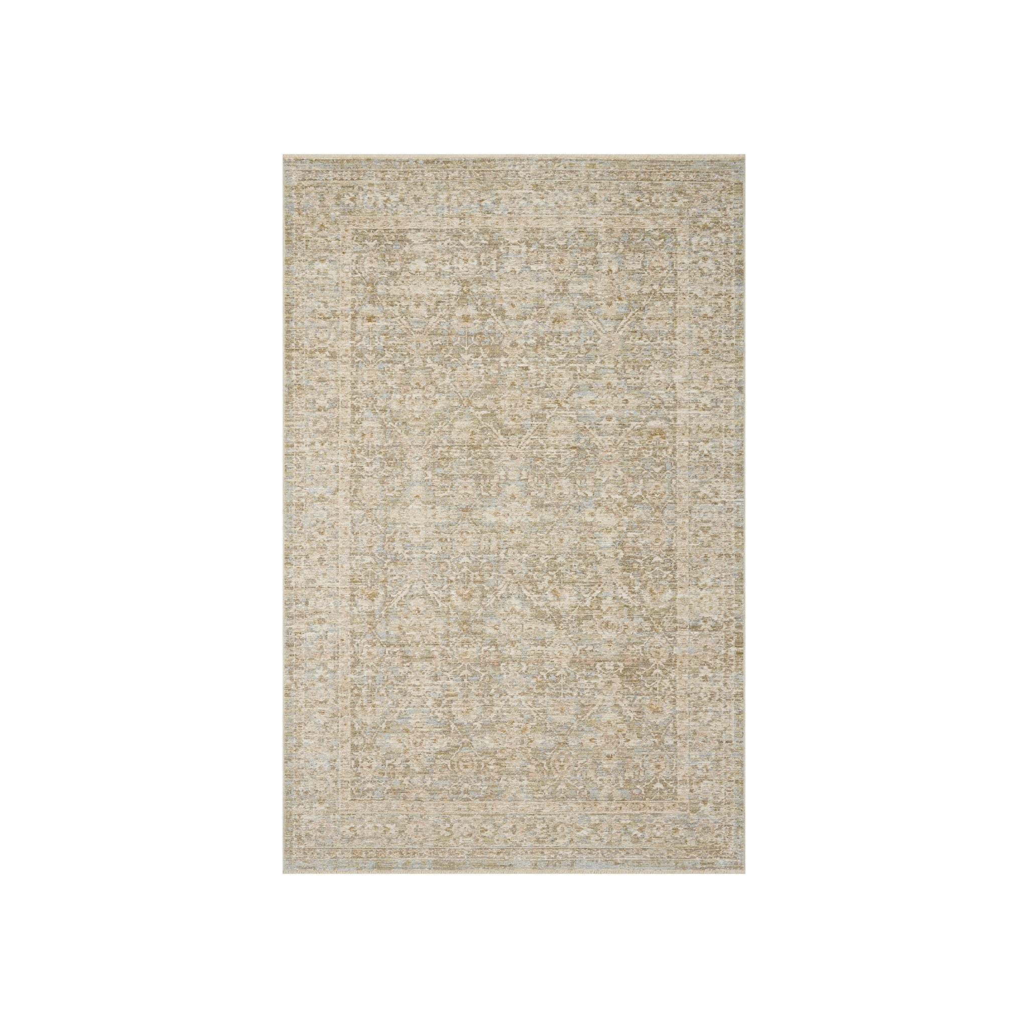 Loloi Elora Sky / Terracotta Rug, 18" x 18"