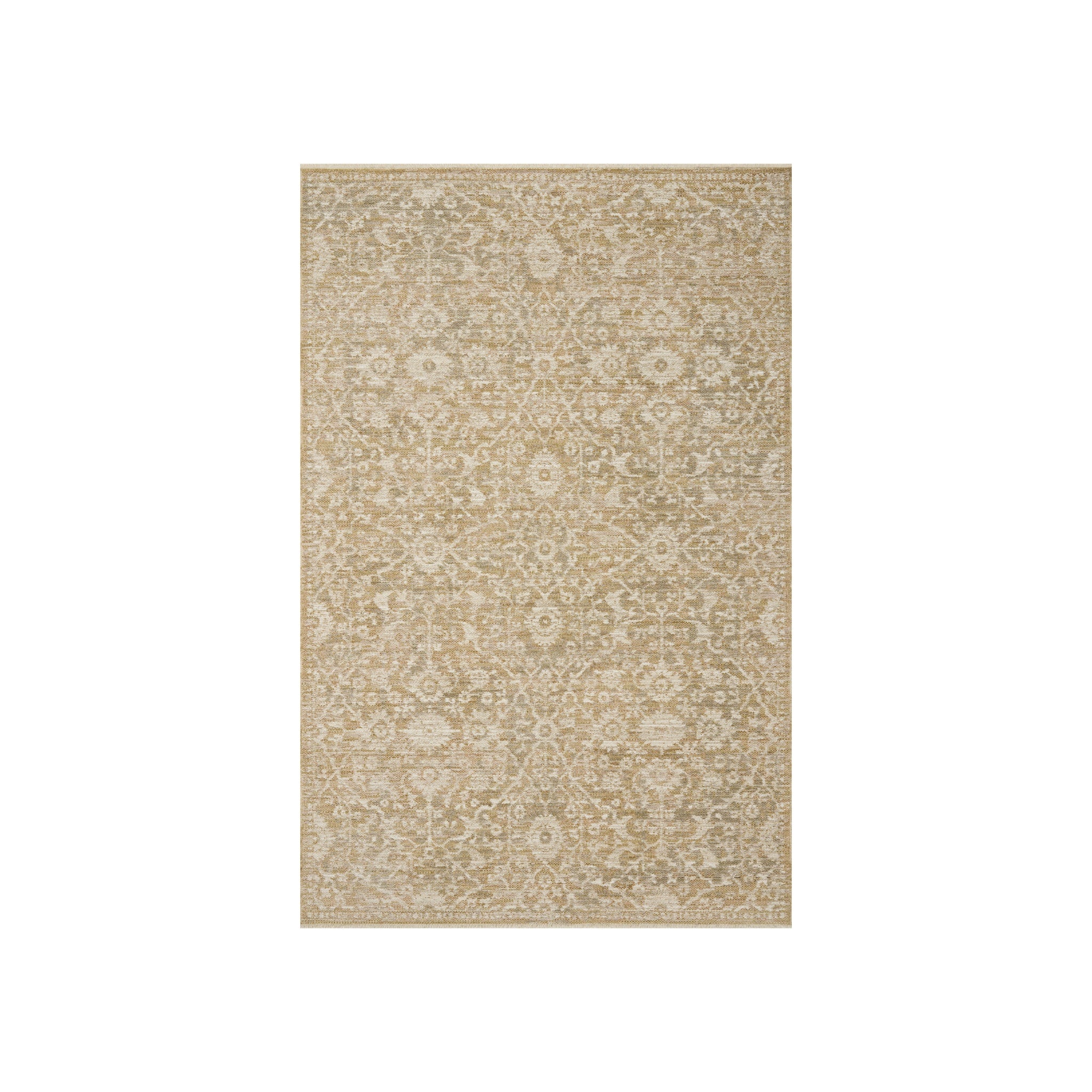 Loloi Elora Gold Natural Rug, 18" x 18"