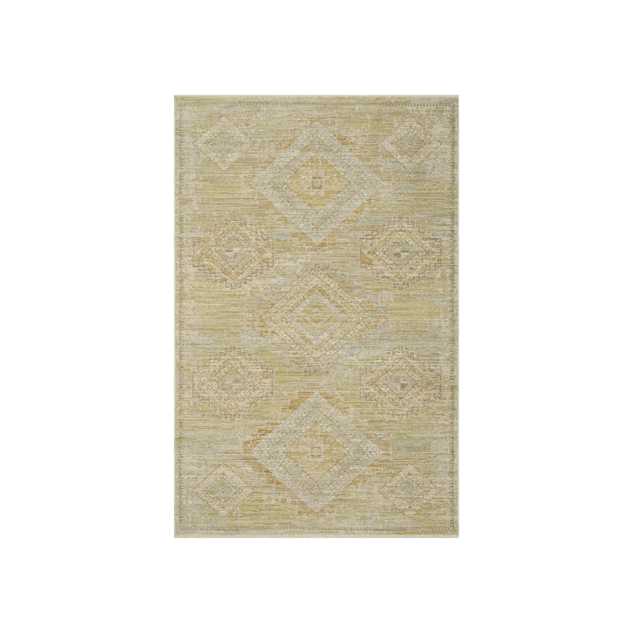 Loloi Elora Pistachio / Clay Rug, 18" x 18"