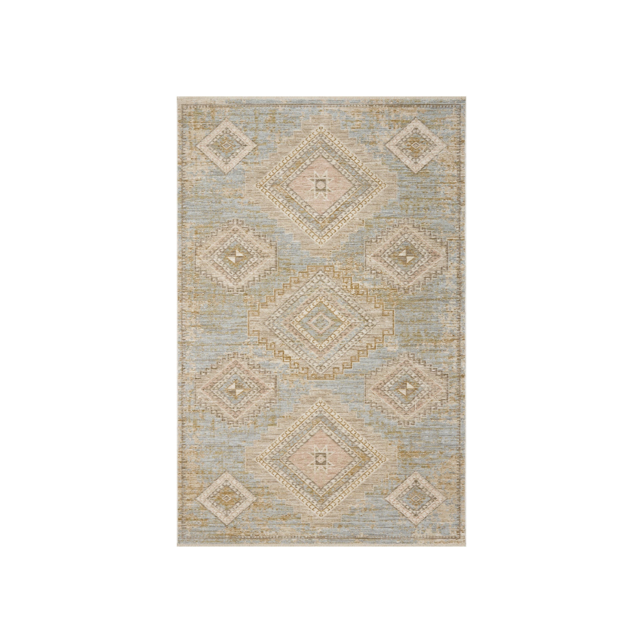 Loloi Elora Sky / Multi Rug, 18" x 18"