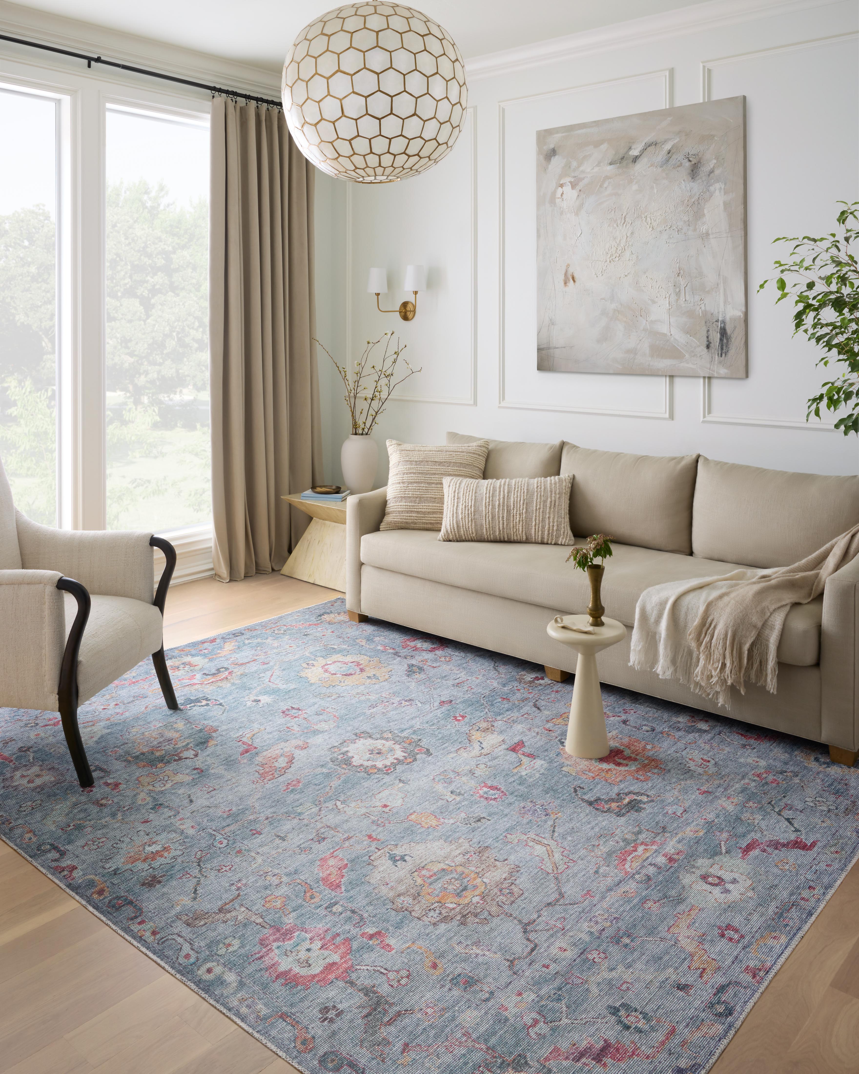 Loloi Elysium Denim / Multi Rug RUGS - synthetic Loloi
