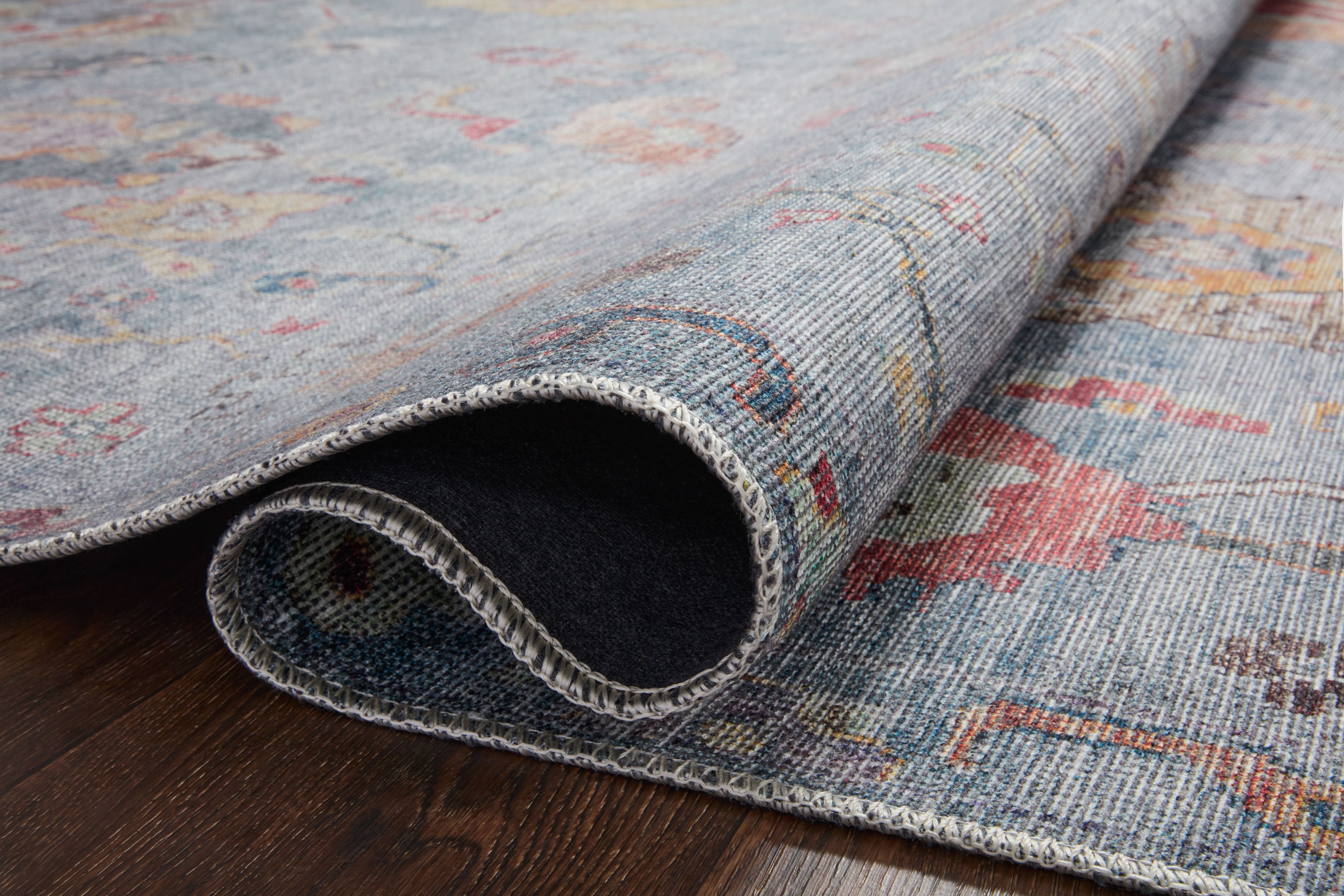 Loloi Elysium Denim / Multi Rug RUGS - synthetic Loloi