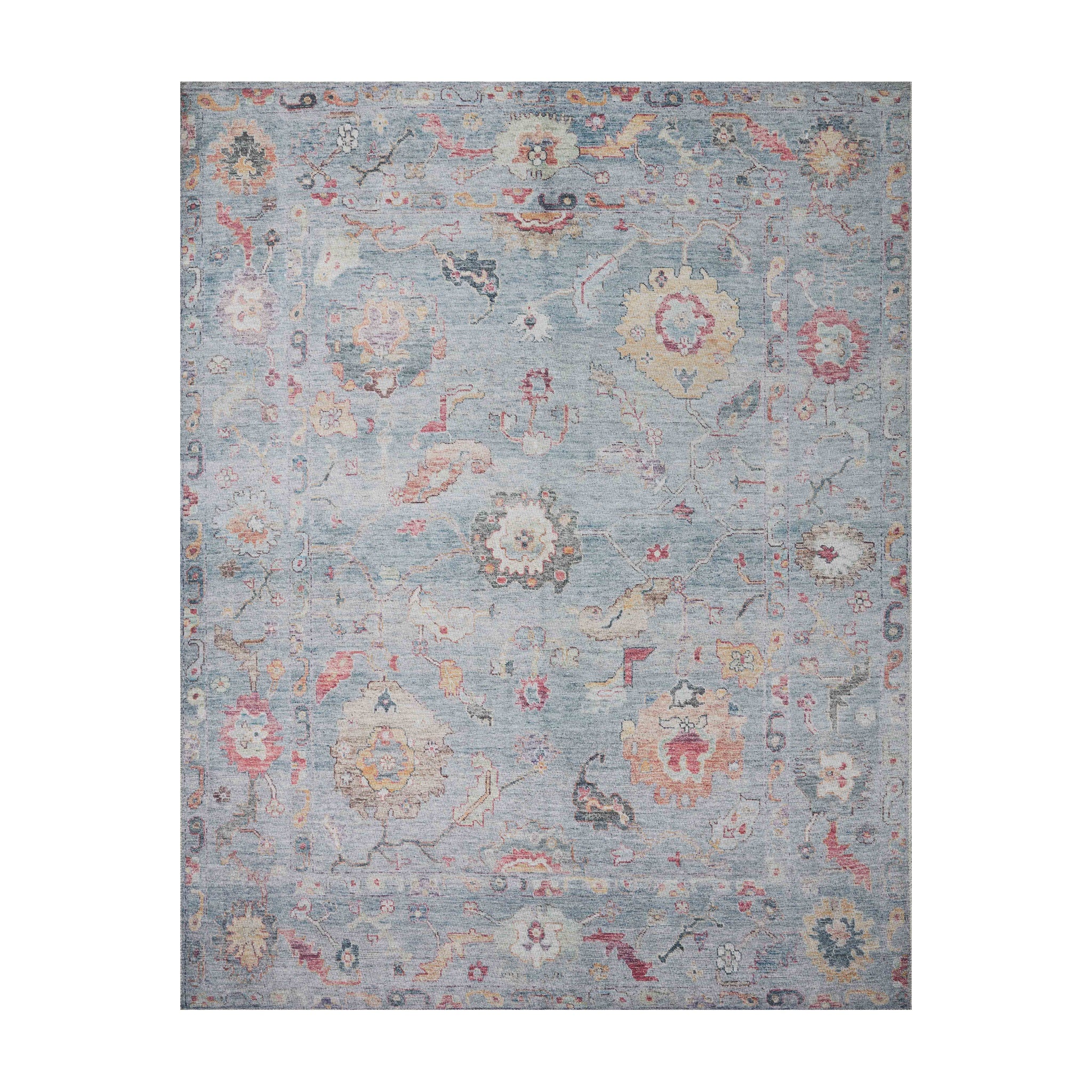 Loloi Elysium Denim / Multi Rug RUGS - synthetic Loloi 18" x 18"