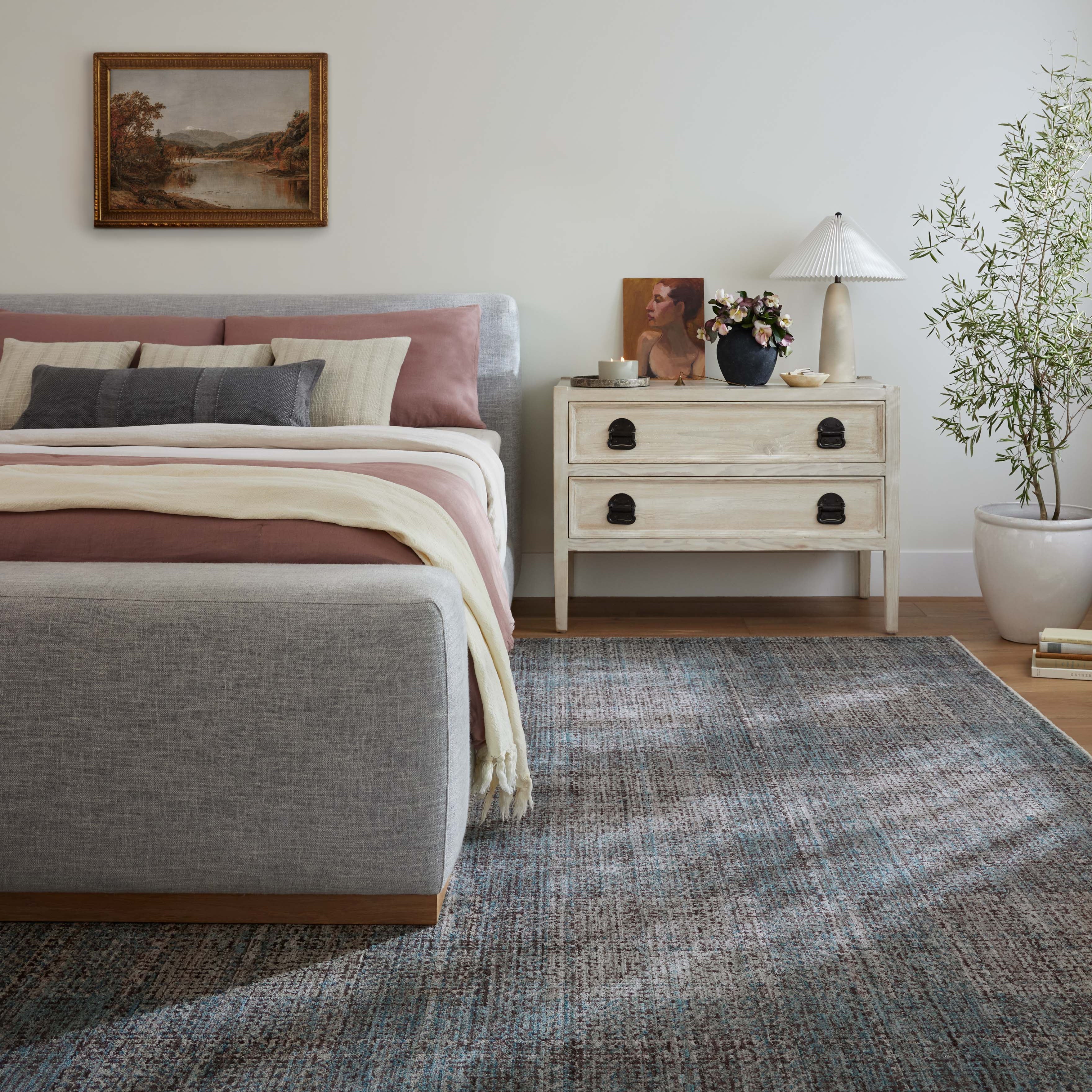 Angela Rose x Loloi Ember Denim / Charcoal Rug 0-RUGS-patterned Loloi
