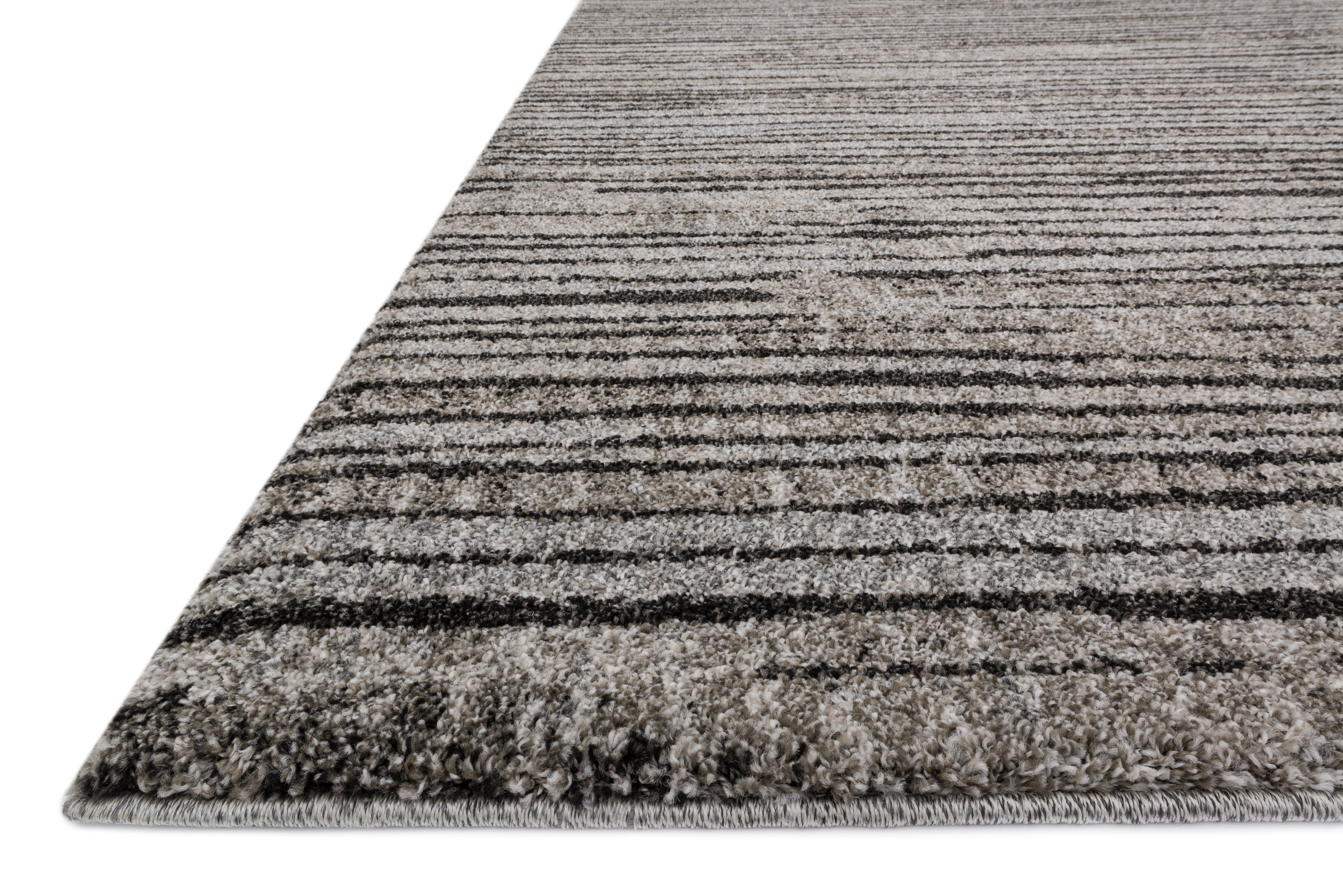 Loloi Emory Grey / Black Rug RUGS - synthetic Loloi