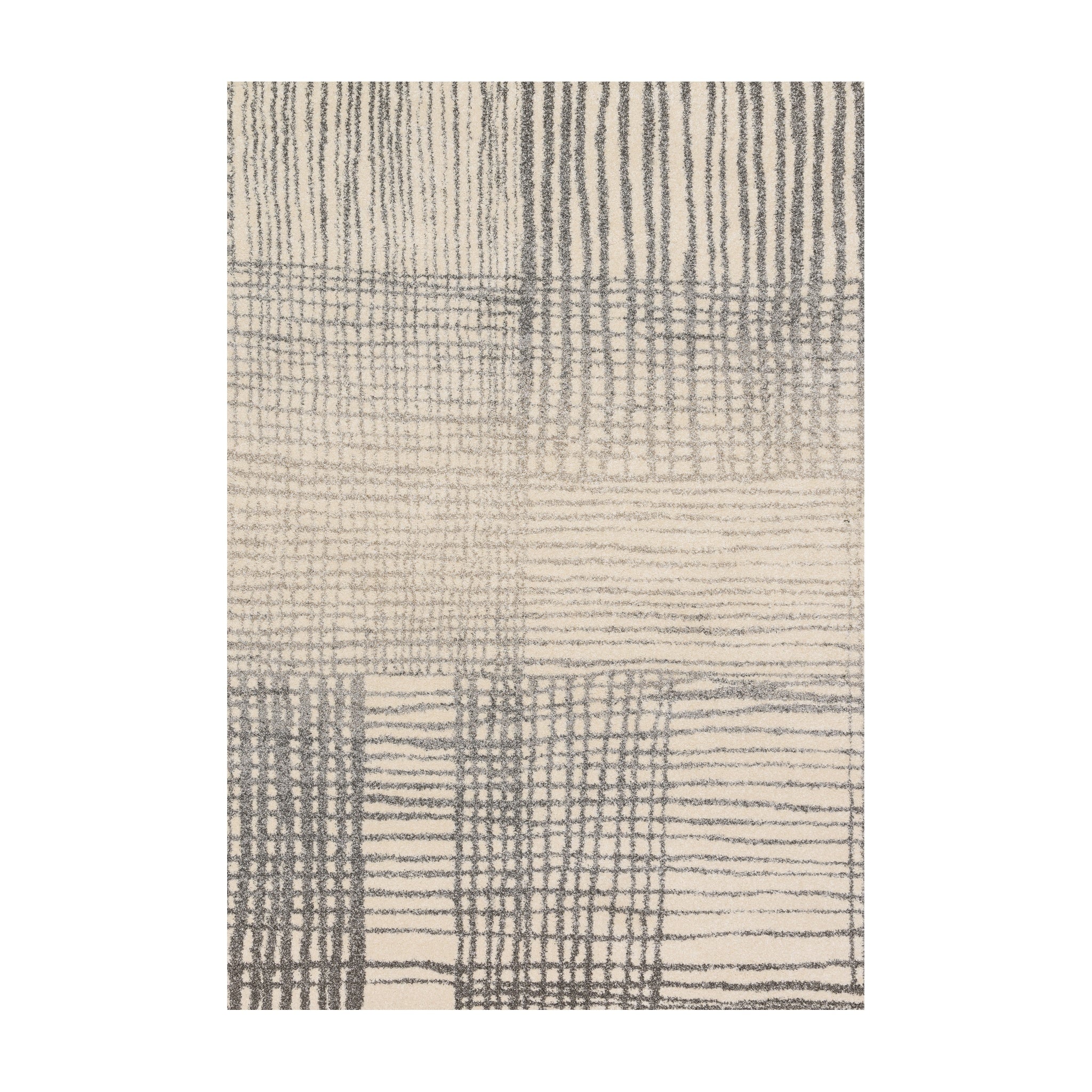 Loloi Emory Ivory / Grey Rug RUGS - synthetic Loloi 2'5" x 7'7"