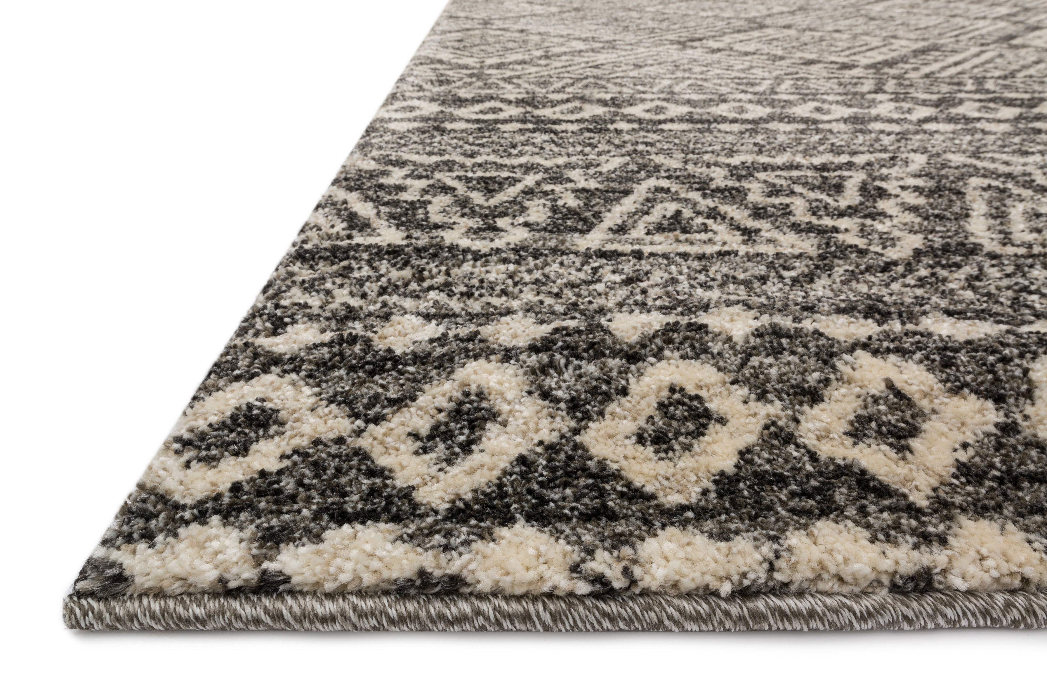 Loloi Emory Graphite / Ivory Rug RUGS - synthetic Loloi