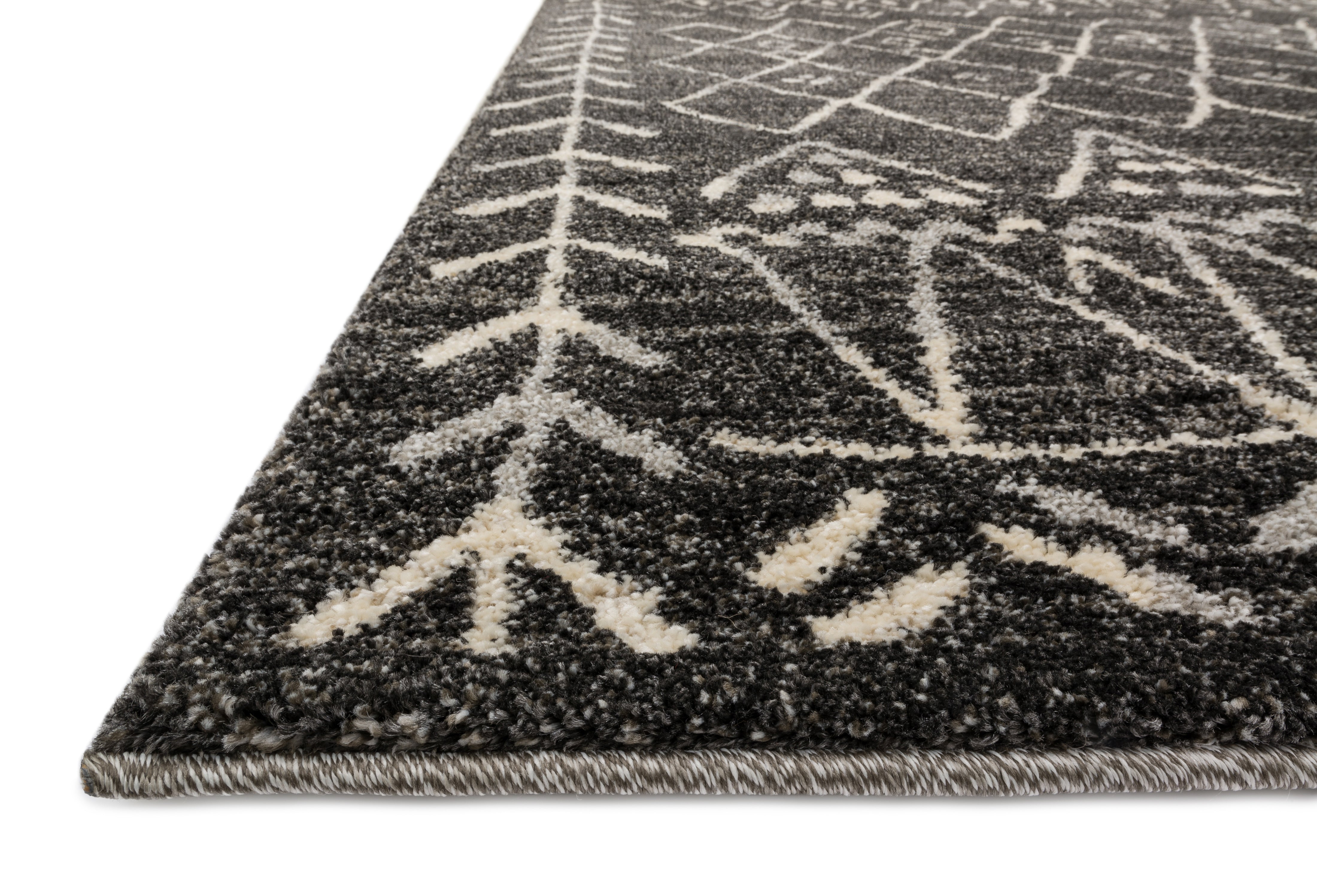 Loloi Emory Black / Ivory Rug RUGS - synthetic Loloi