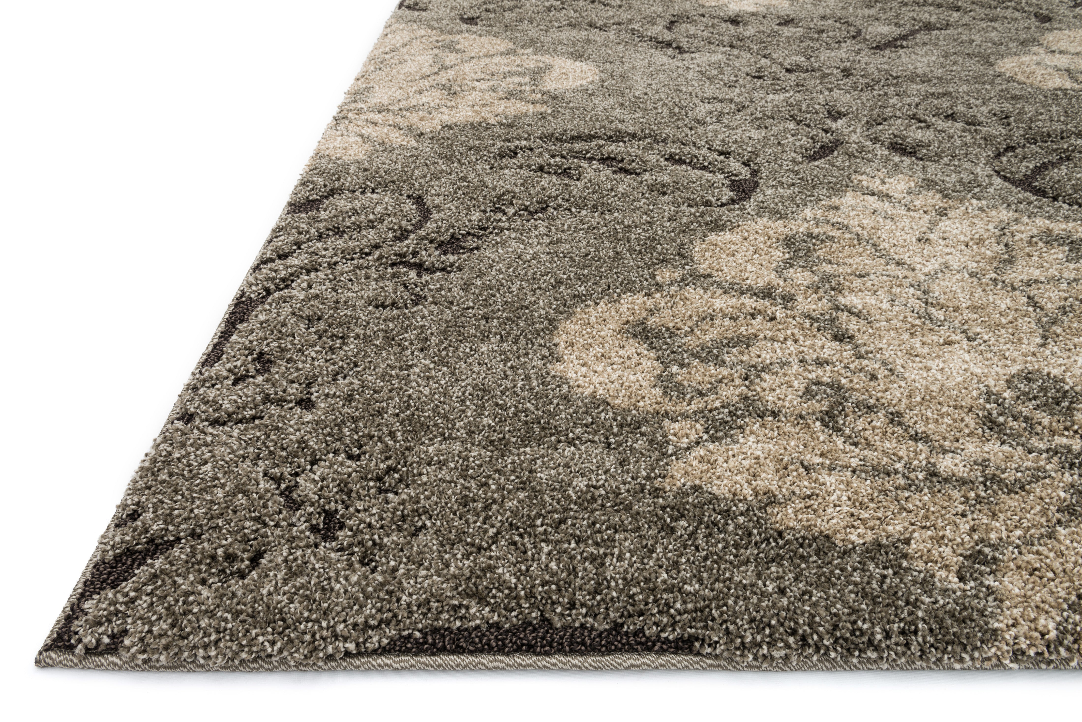 Loloi Enchant Smoke / Beige Square Rug RUGS - synthetic Loloi