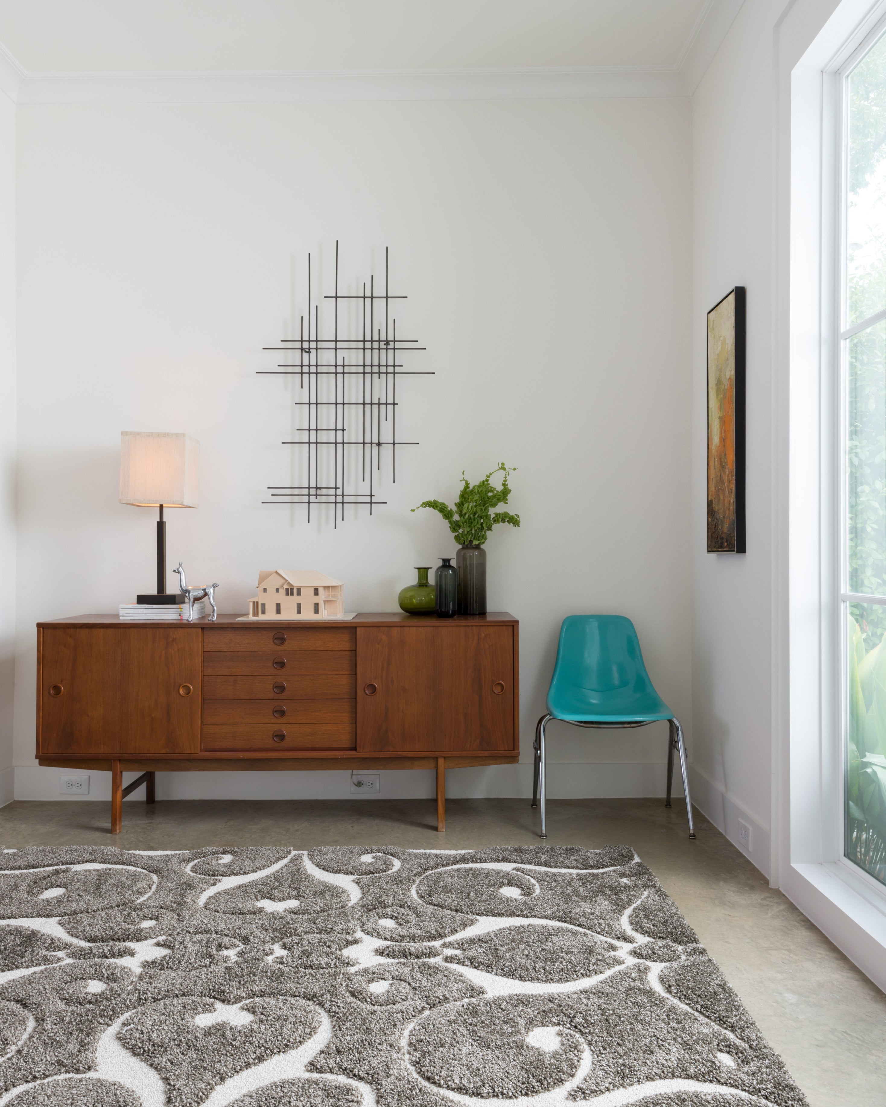Loloi Enchant Smoke Square Rug RUGS - synthetic Loloi